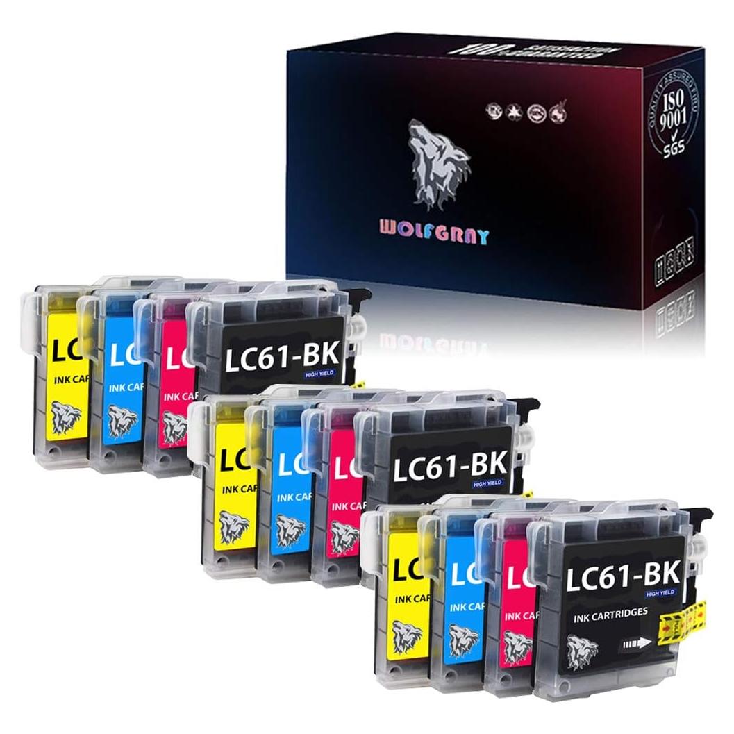 Cartuchos de tinta Wolfgray LC61 LC65 compatibles 12 unidades
