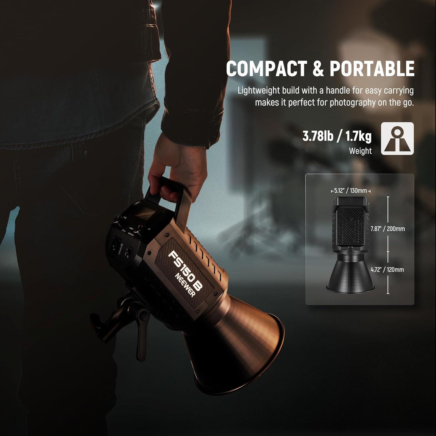 Luz de Video LED NEEWER FS150B 130W Bi Color 2700K-6500K