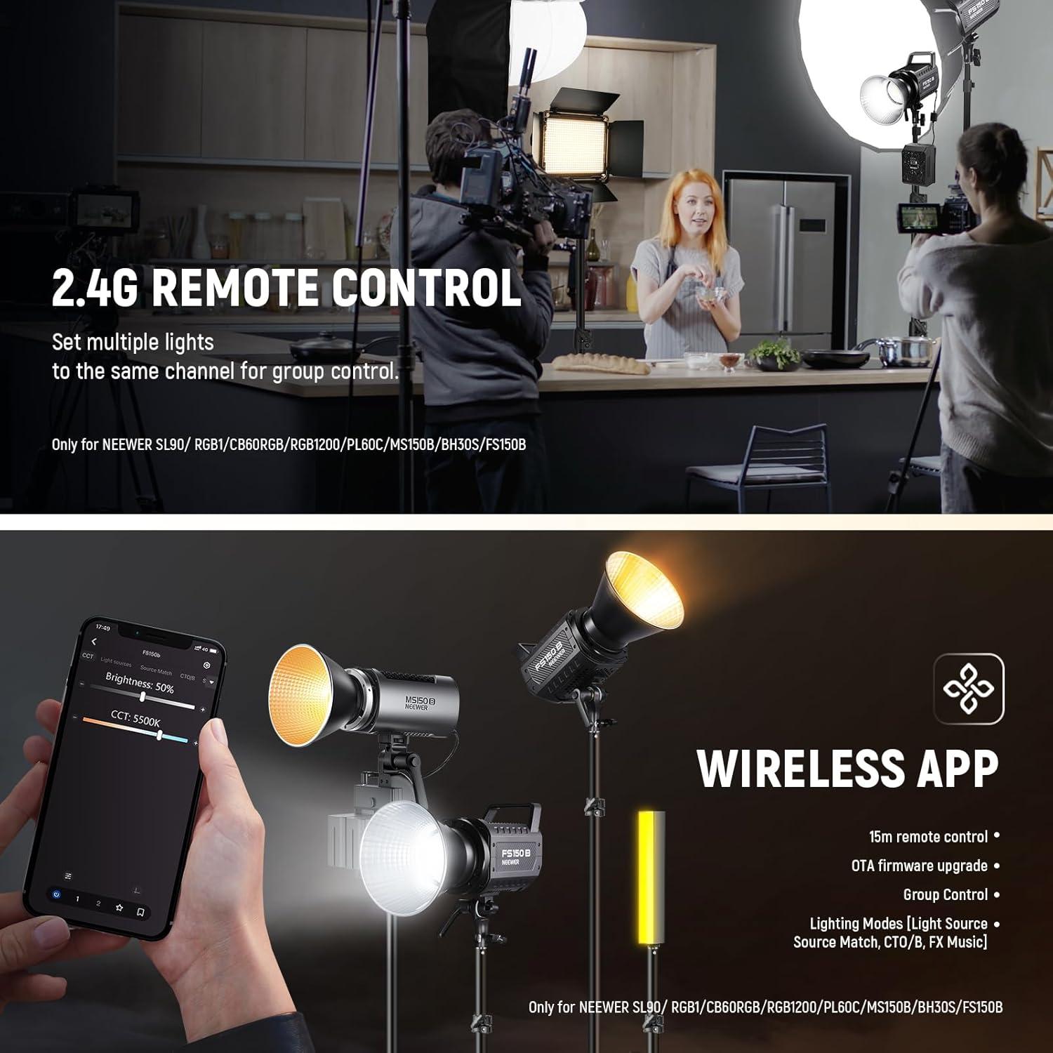 Luz de Video LED NEEWER FS150B 130W Bi Color 2700K-6500K