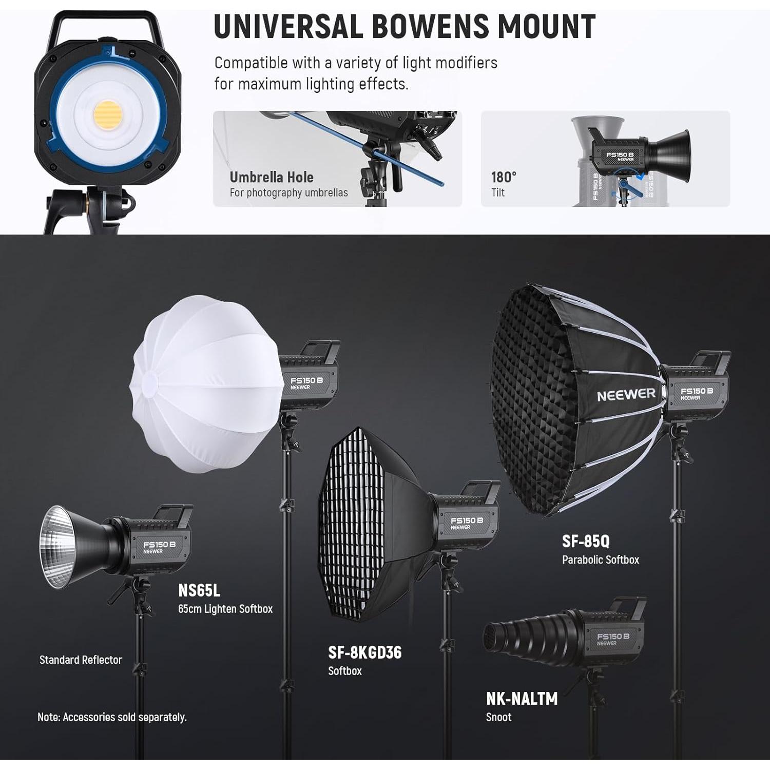 Luz de Video LED NEEWER FS150B 130W Bi Color 2700K-6500K