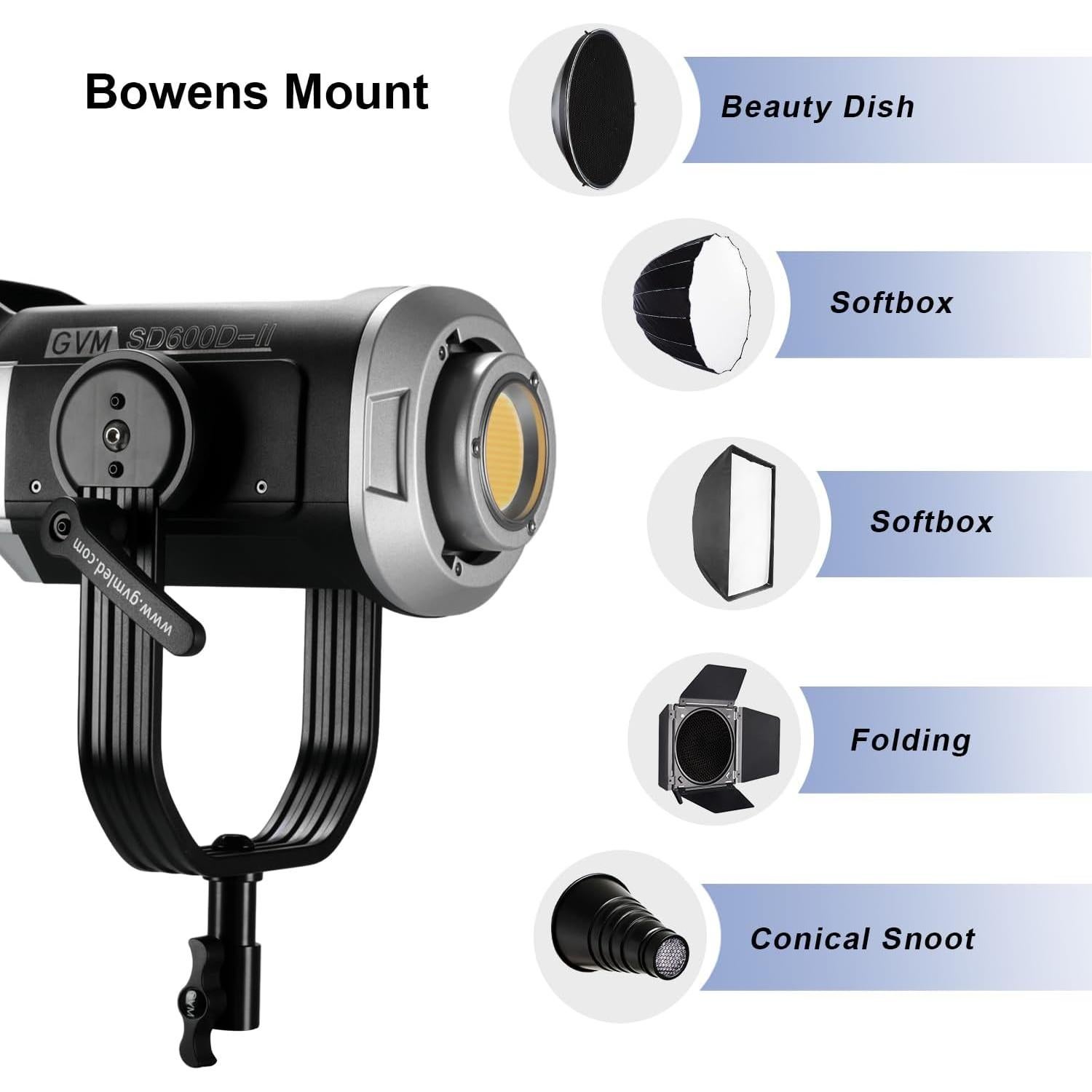 Luz de Video LED Bi-Color GVM SD600D 600W 2700K-6800K