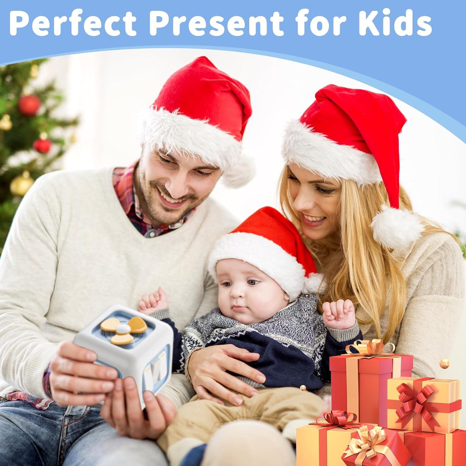 Cubo Ocupado Montessori Azul para Niños 1-3 Años - Juguete Educativo