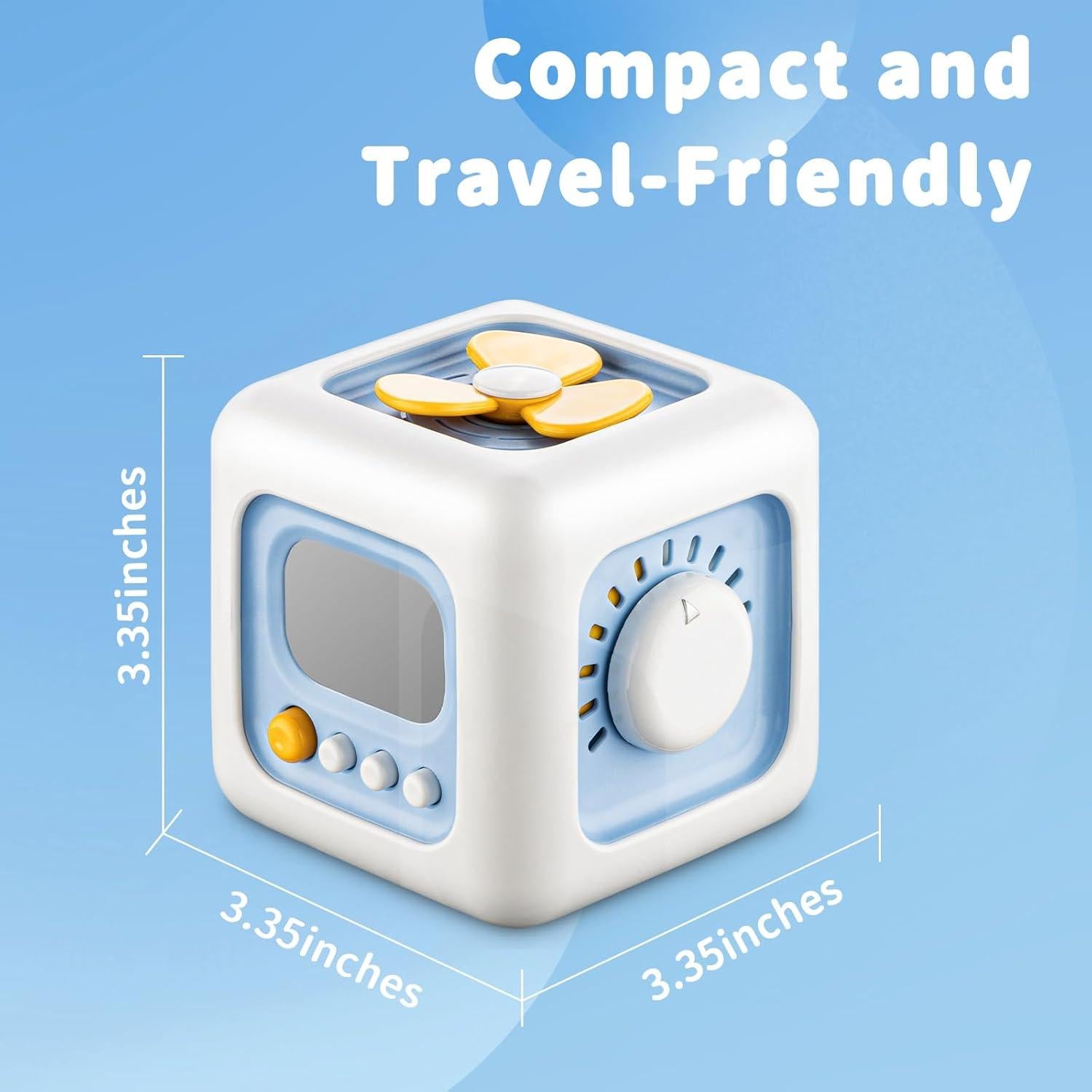 Cubo Ocupado Montessori Azul para Niños 1-3 Años - Juguete Educativo