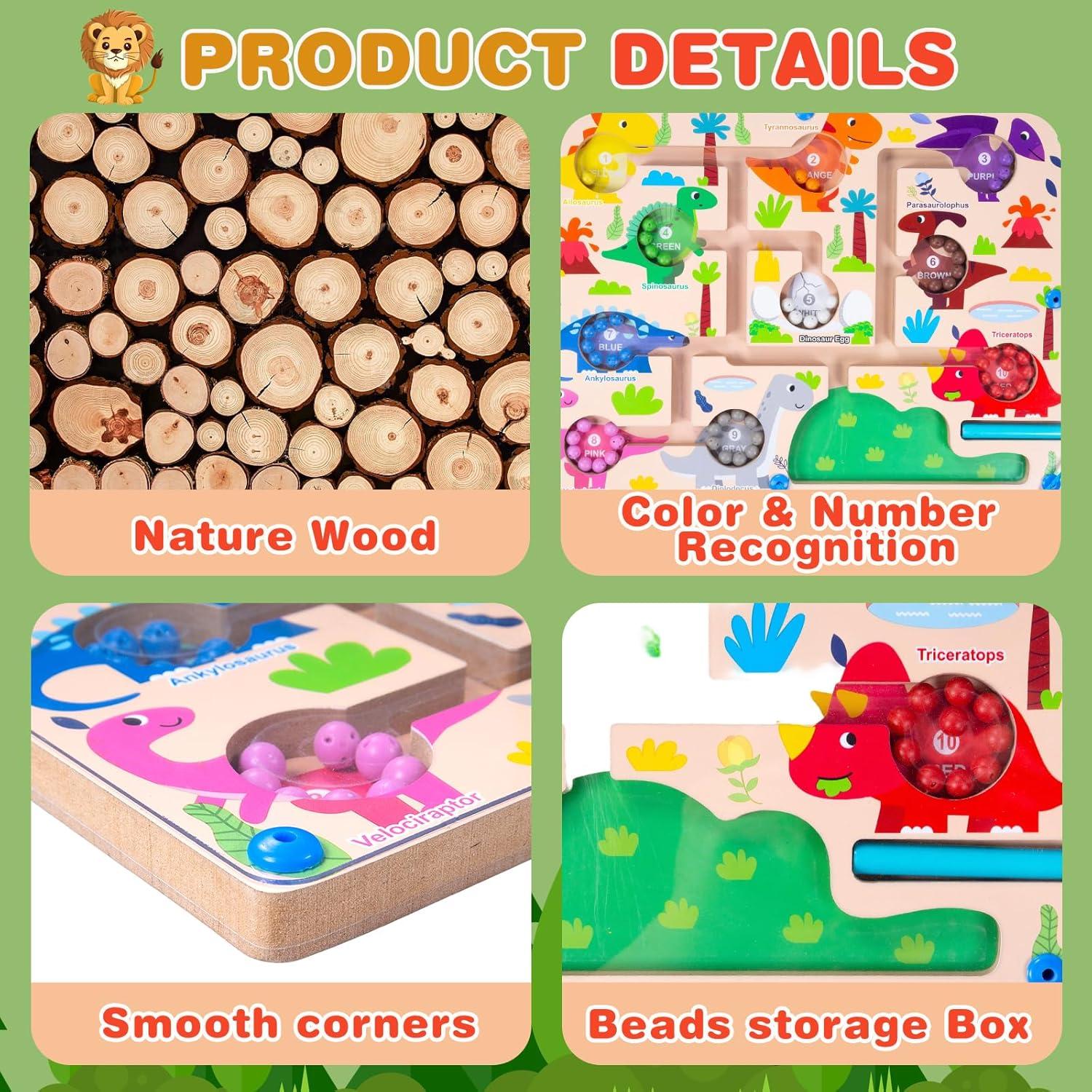 Rompecabezas Magnético Montessori BYNLEAU Dinosaurio 30x22cm