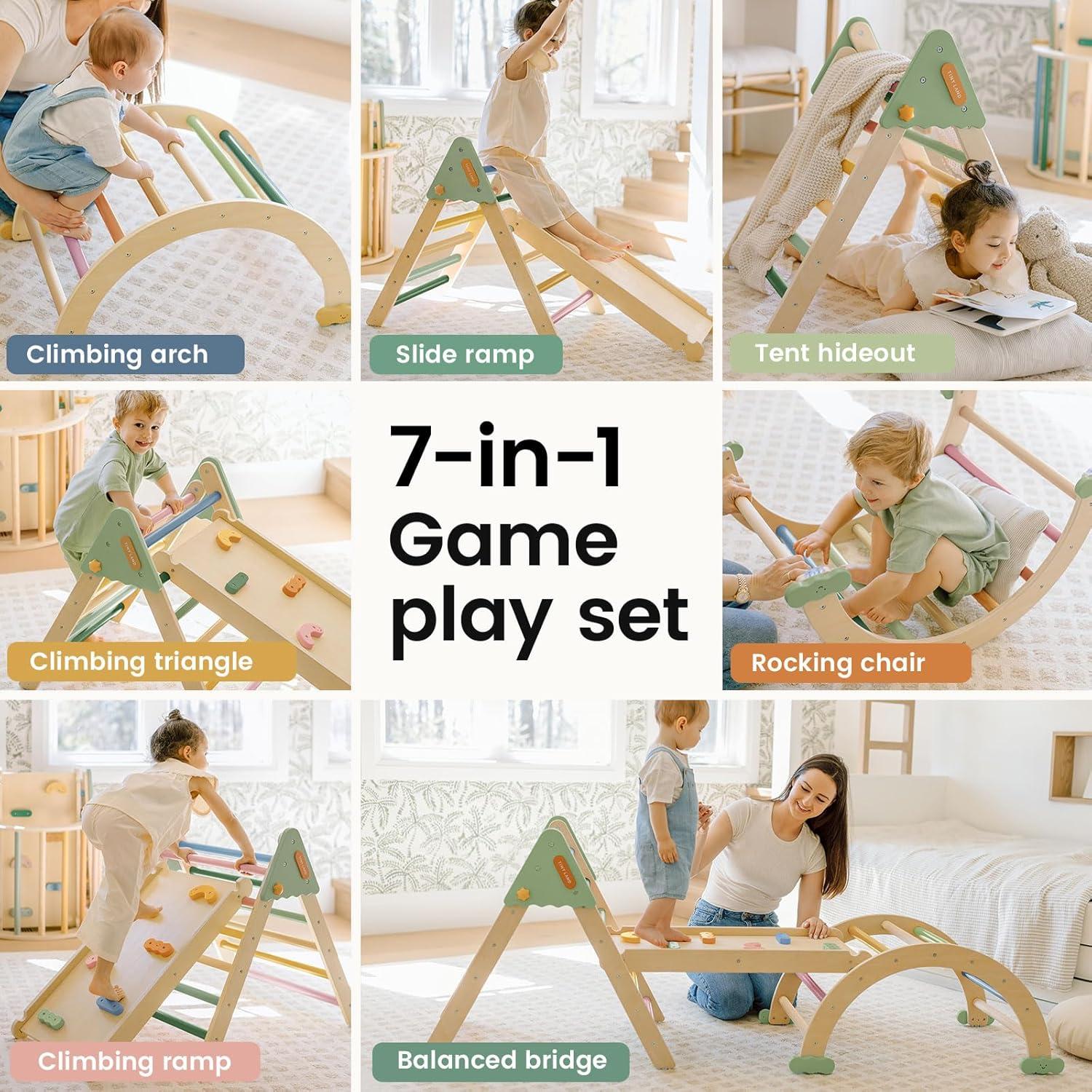 Conjunto de Escalada Montessori Tiny Land 7 en 1 Plegable
