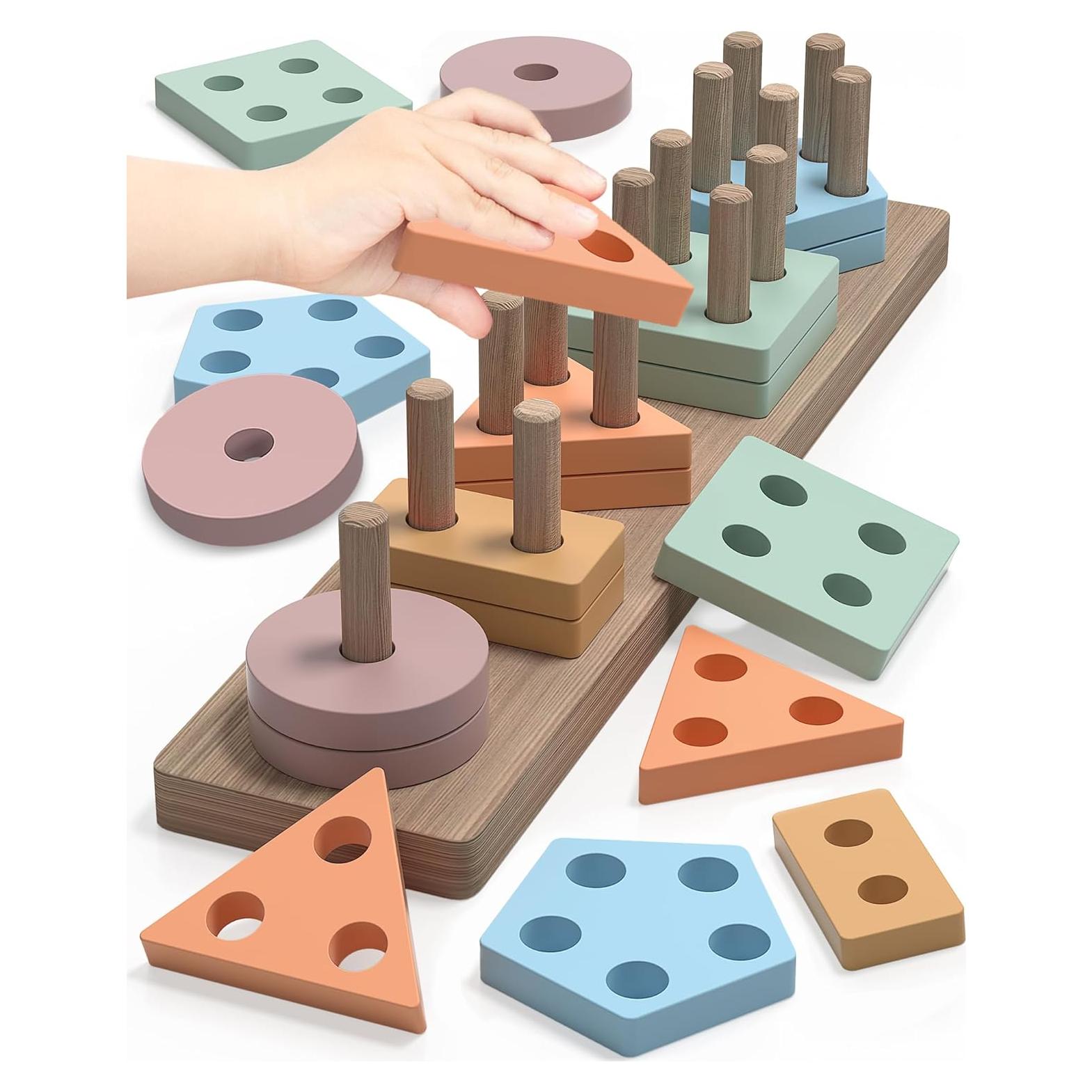 Juguetes Montessori de Madera kecristv para Niños 1-3 Años