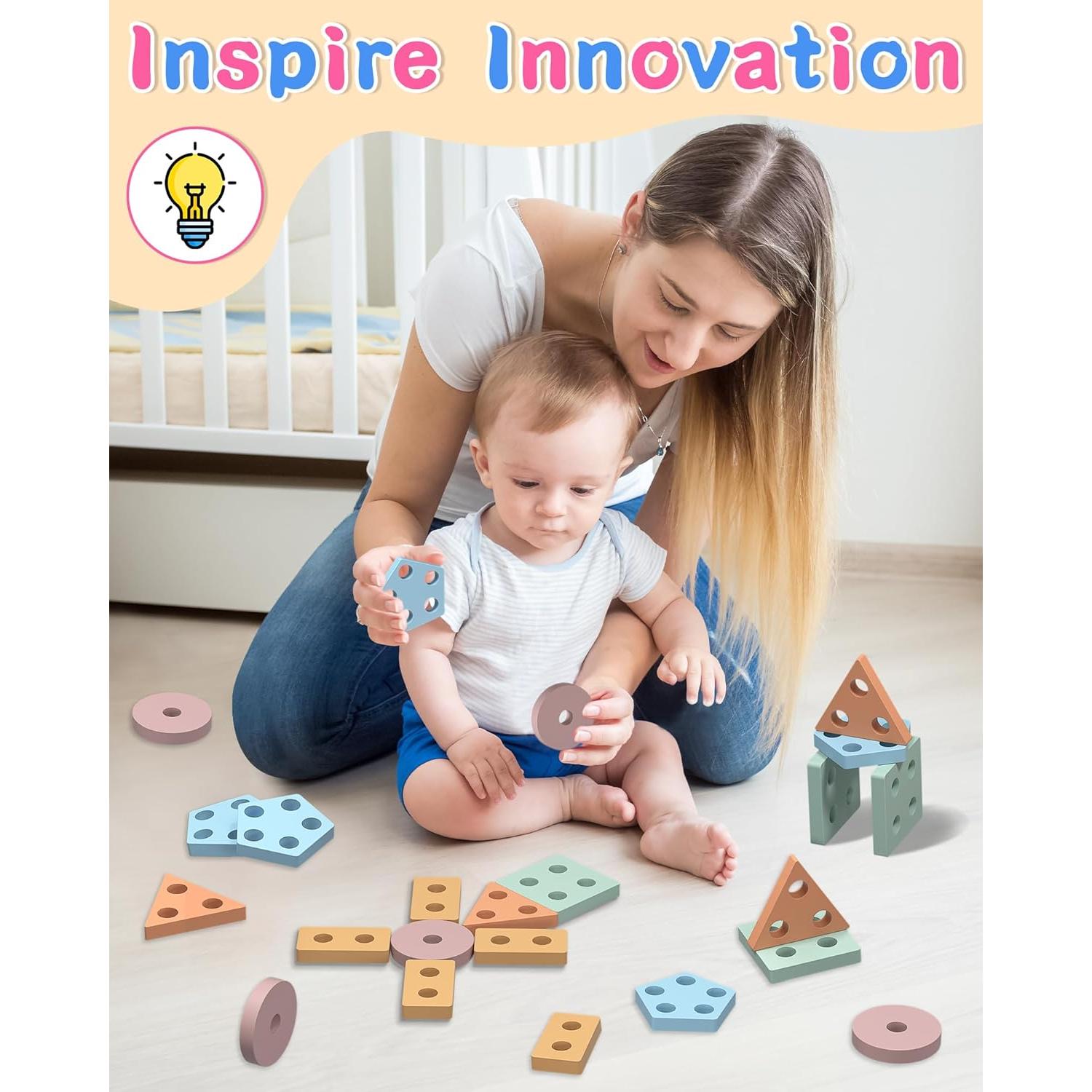 Juguetes Montessori de Madera kecristv para Niños 1-3 Años