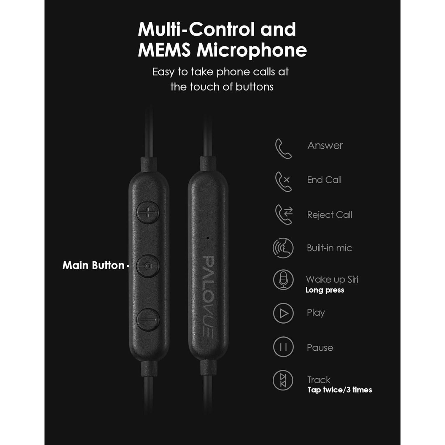 Auriculares Lightning PALOVUE MFi con Micrófono y Aislamiento de Ruido