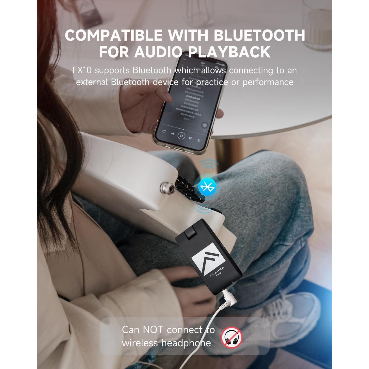 Amplificador de Auriculares para Guitarra FLAMMA FX10 Bluetooth