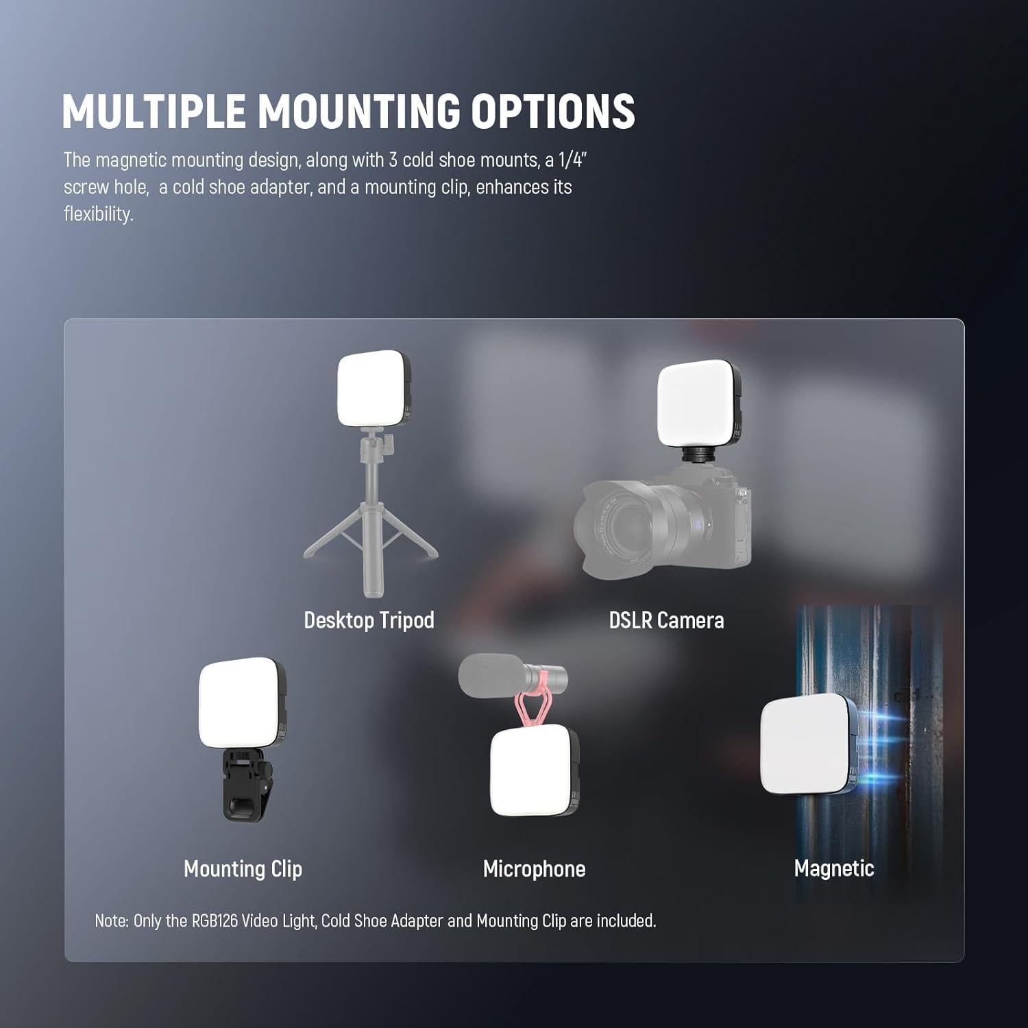 Luz RGB NEEWER RGB126, 126 LEDs, 2000mAh, Compacta y Portátil