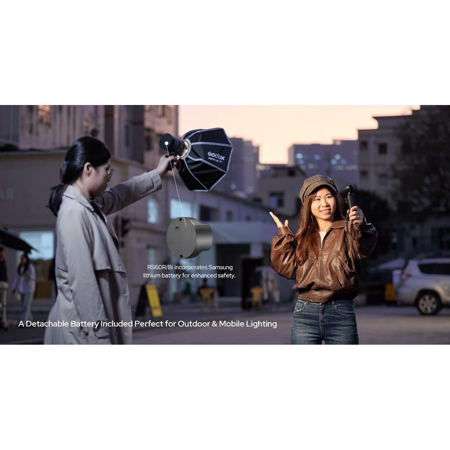 Godox RS60R Luz LED RGB Monolight 60W con Bluetooth y DMX