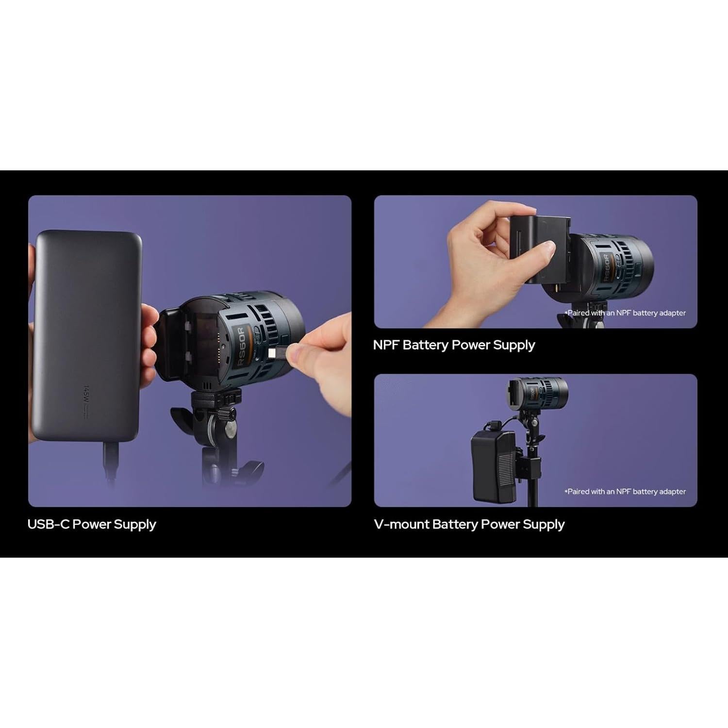 Godox RS60R Luz LED RGB Monolight 60W con Bluetooth y DMX