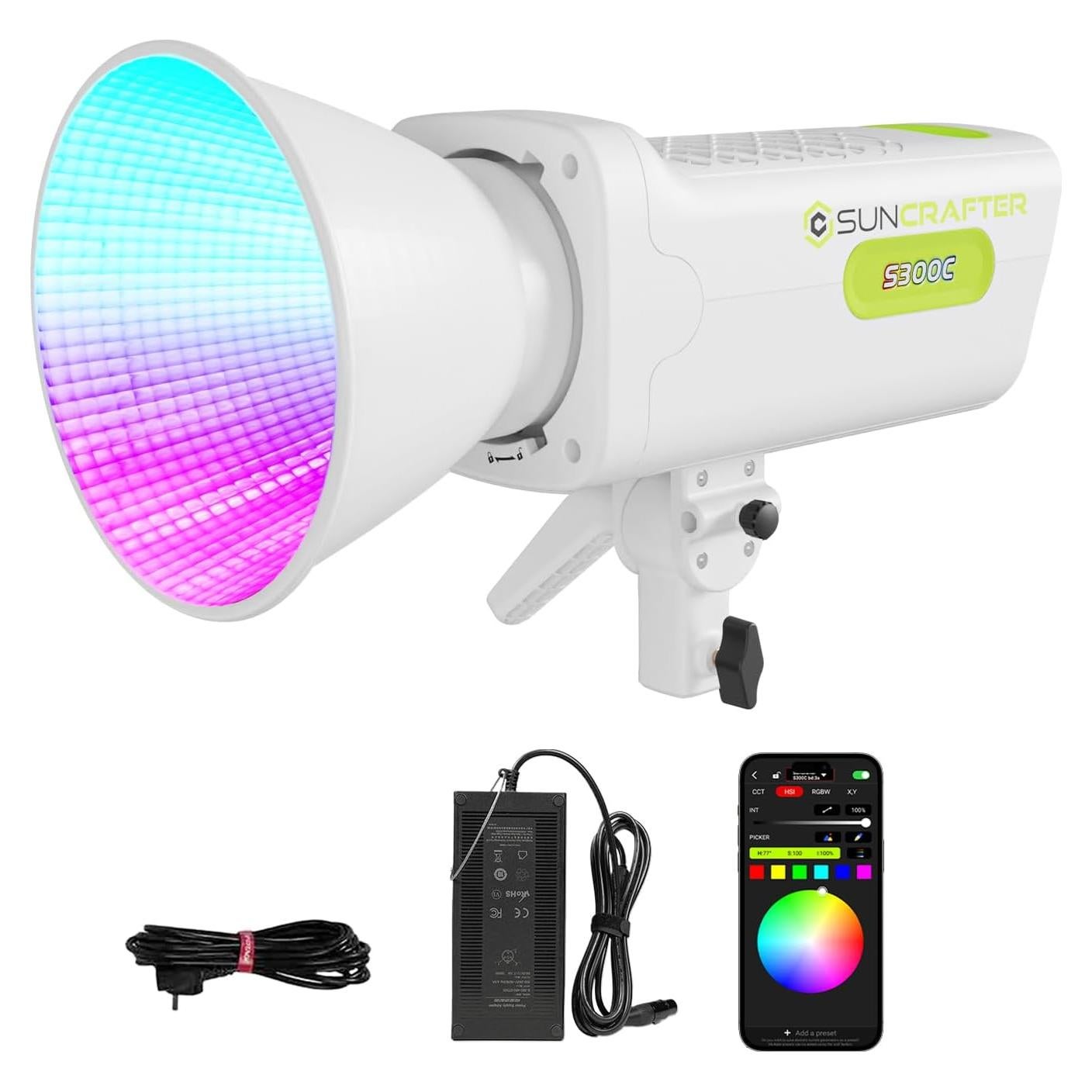 Luz de Video LED SUNCRAFTER 300C RGBACL 300W CCT 1400K-20000K