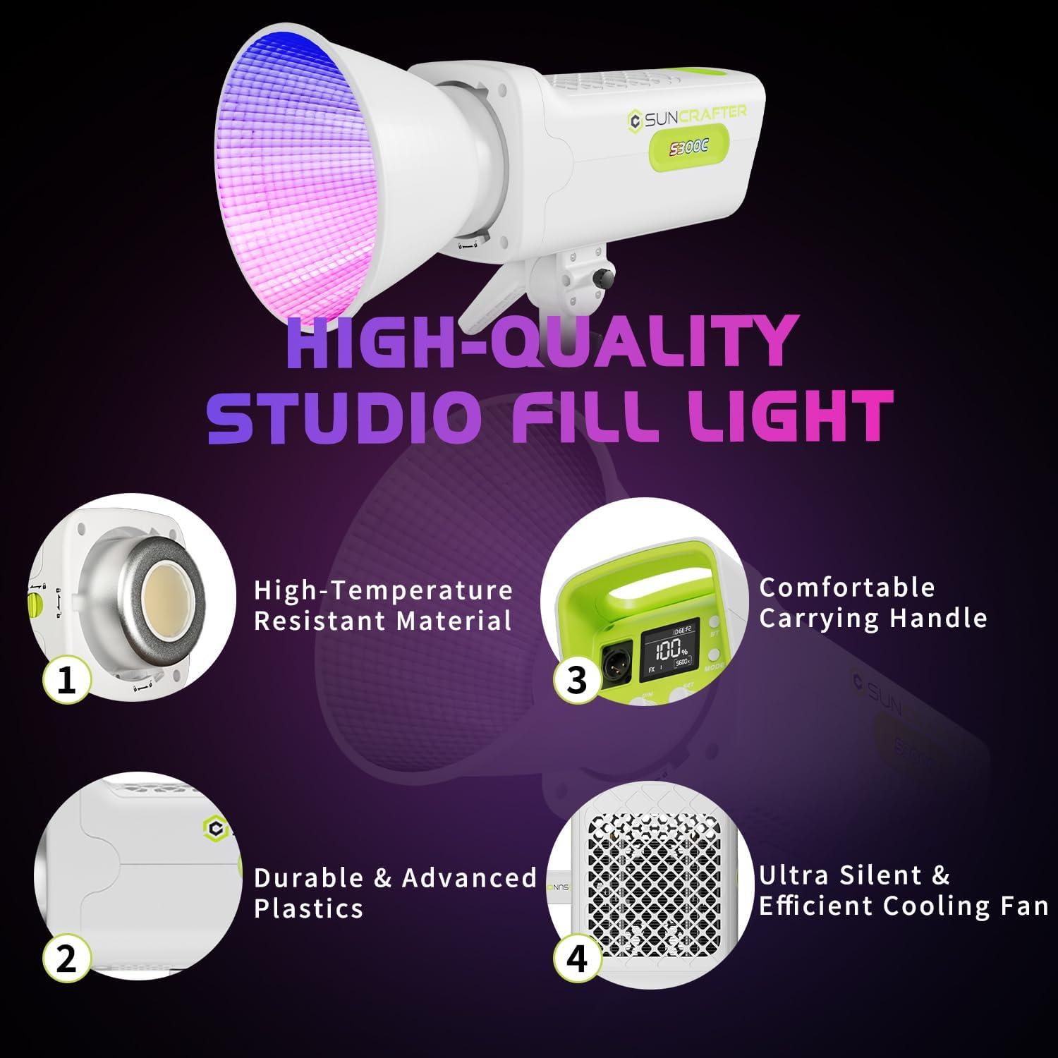 Luz de Video LED SUNCRAFTER 300C RGBACL 300W CCT 1400K-20000K