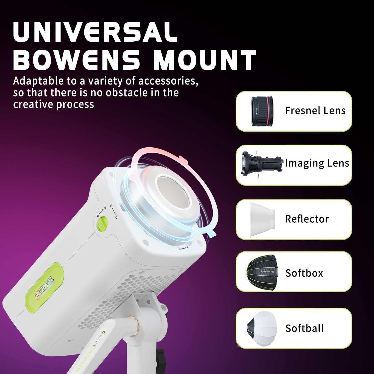 Luz de Video LED SUNCRAFTER 300C RGBACL 300W CCT 1400K-20000K