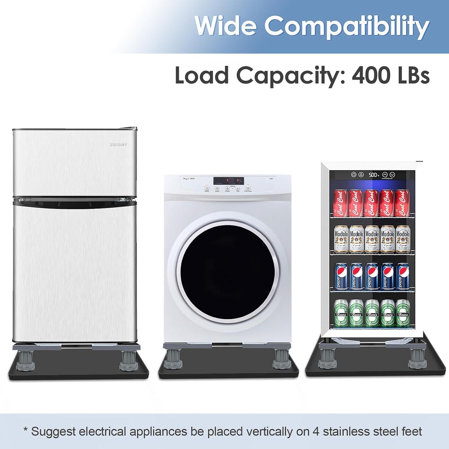 Soporte Ajustable para Mini Nevera TOHONFOO con Bandeja de Goteo