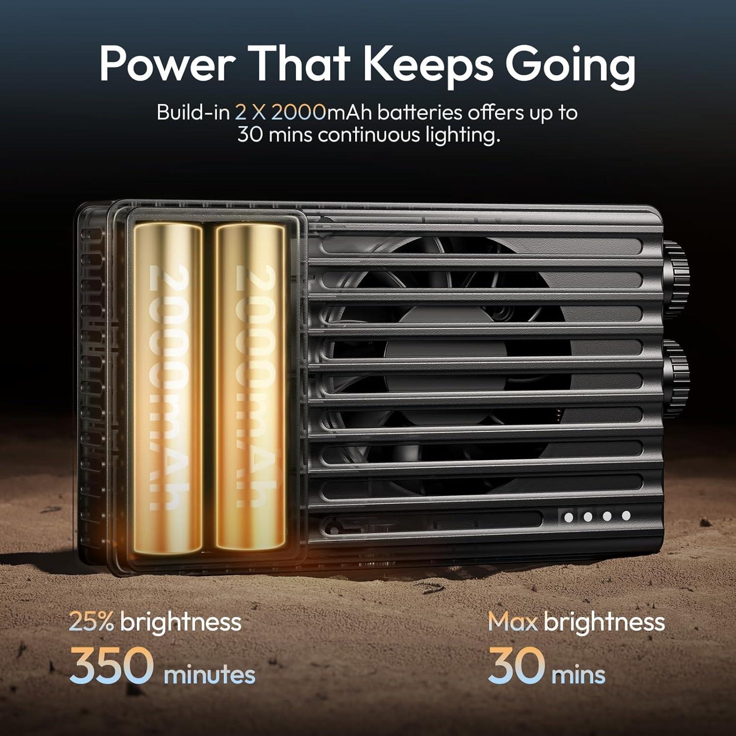 Luz de Video LED ULANZI PL25 Bi-Color 25W 3200Lux 2000mAh