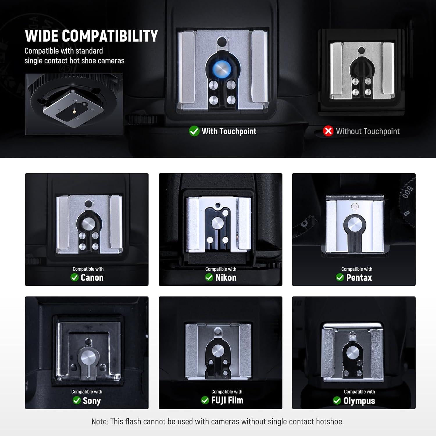 Flash de Cámara NEEWER Z120 SE 5600K GN12 Compacto