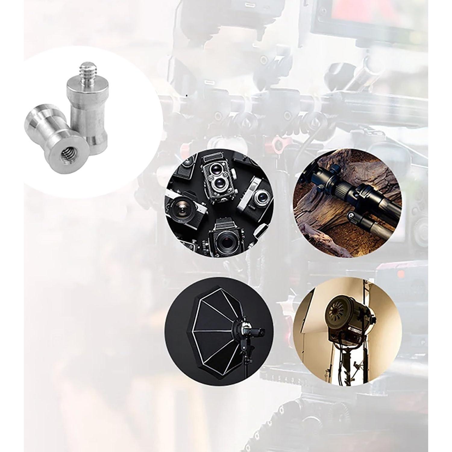 Adaptador de Soporte de Luz Zangc 1/4 Hembra a 3/8 Macho - 4 Piezas