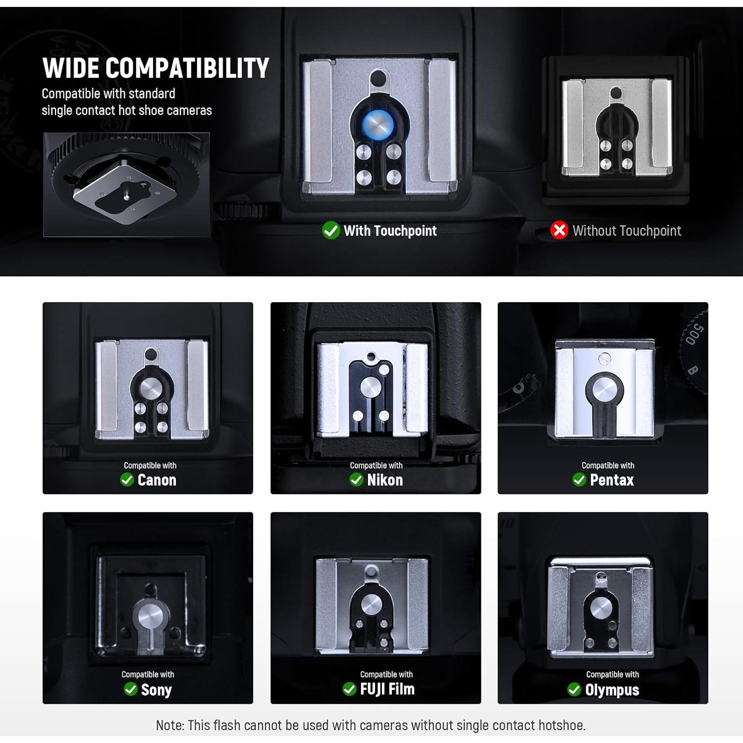 Flash NEEWER Z160 SE para Cámara, 20Ws GN15, 6000K