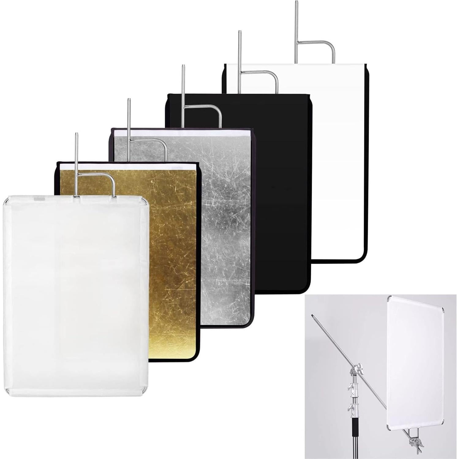 Kit de Panel Reflector de Luz 5-en-1 YUOCU 90x120cm Plegable
