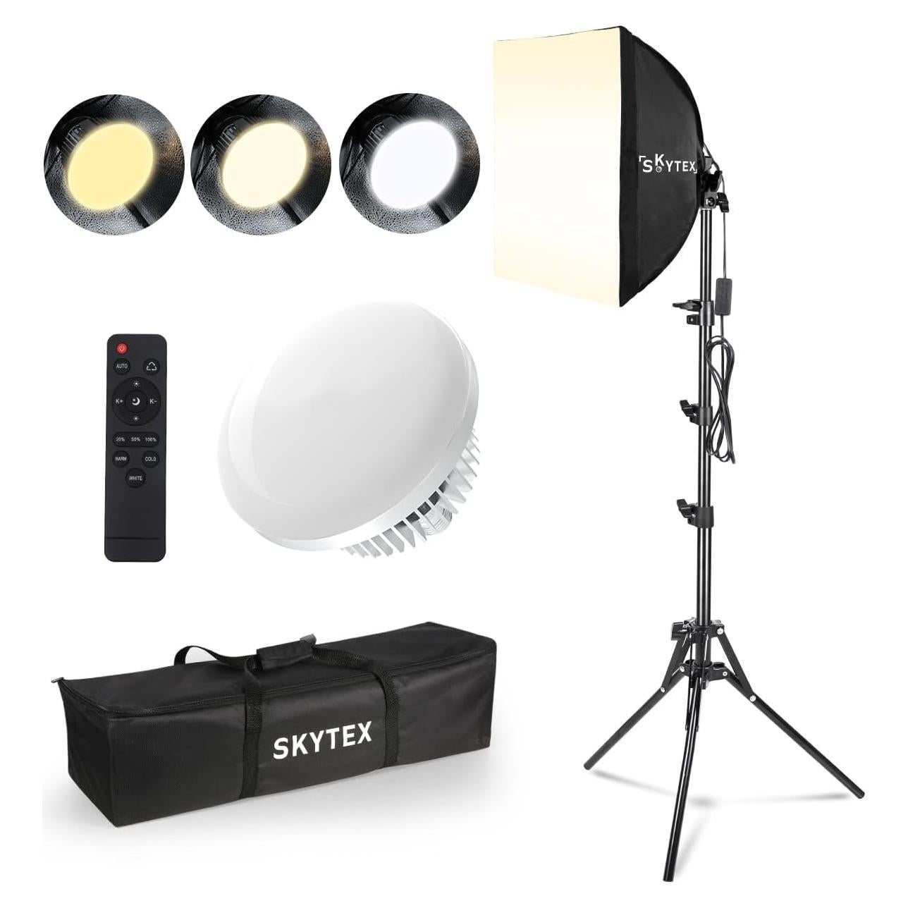 Kit de Iluminación Softbox Skytex 40x40cm 135W LED E27