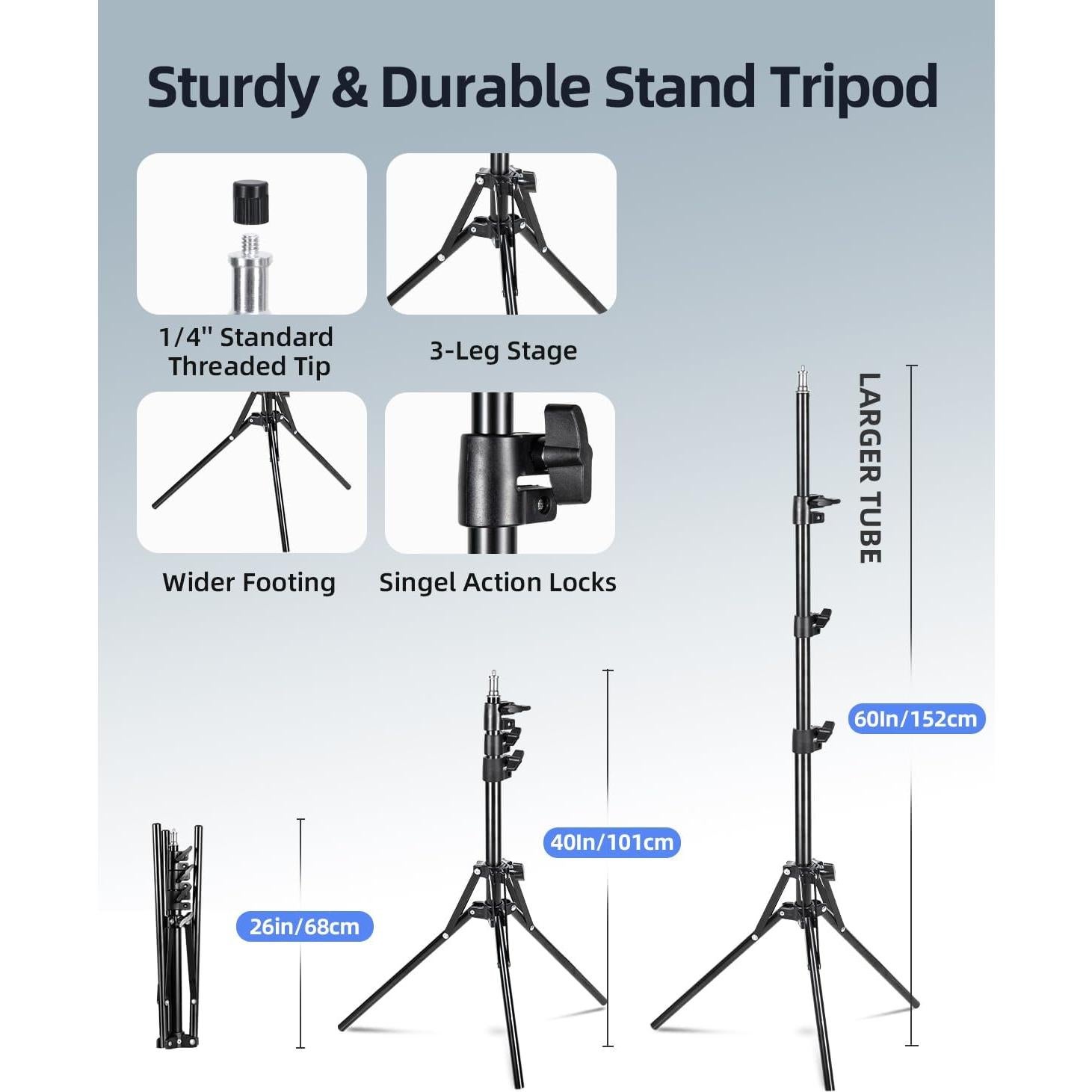 Kit de Iluminación Softbox Skytex 40x40cm 135W LED E27