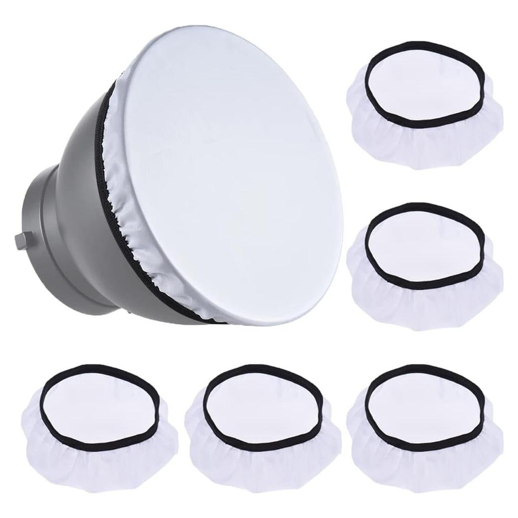 5 Piezas Difusores de Luz 18 cm Jori para Estudio Fotográfico