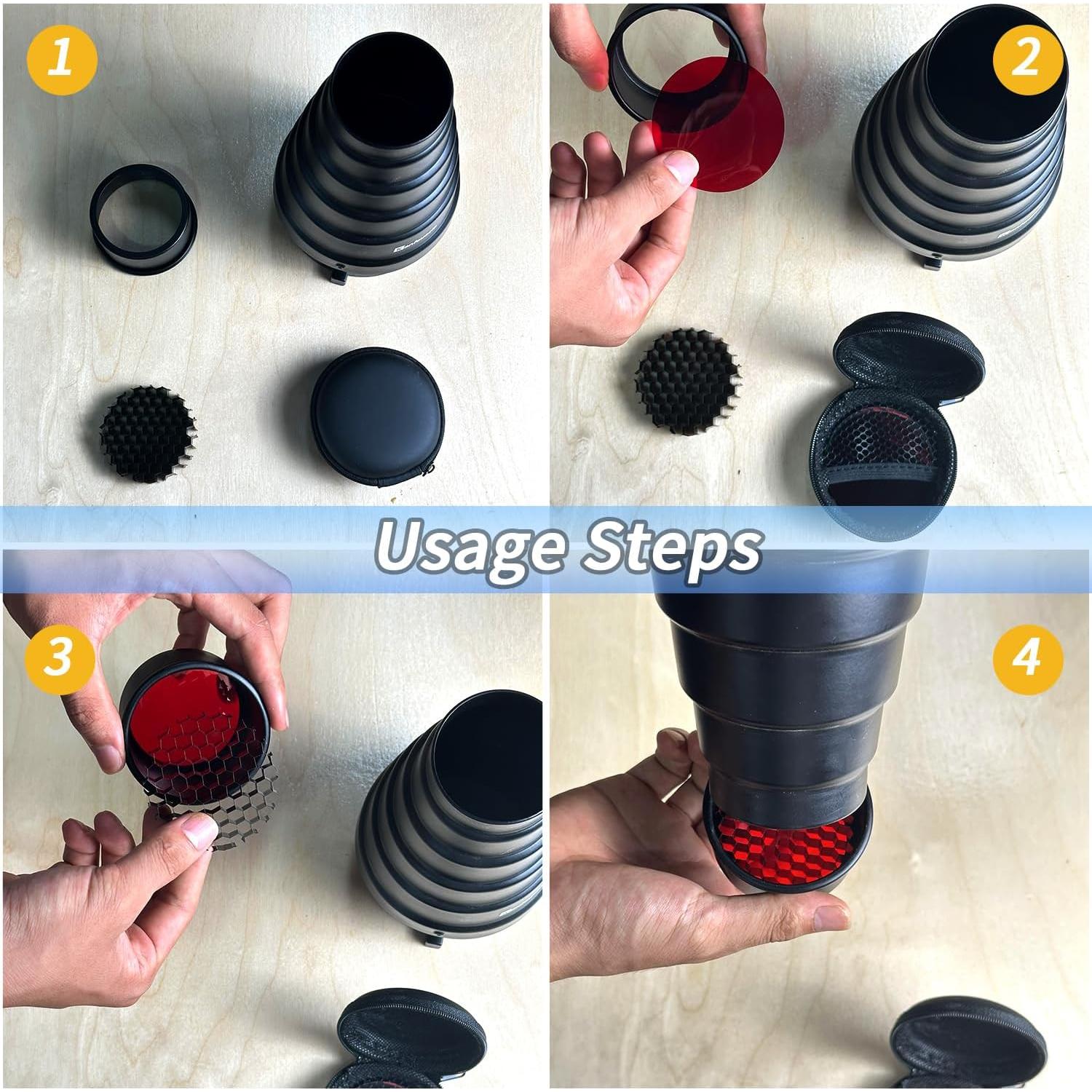 Kit Snoot Profesional Kanfouaela con 30 Filtros de Gel y Bolsa