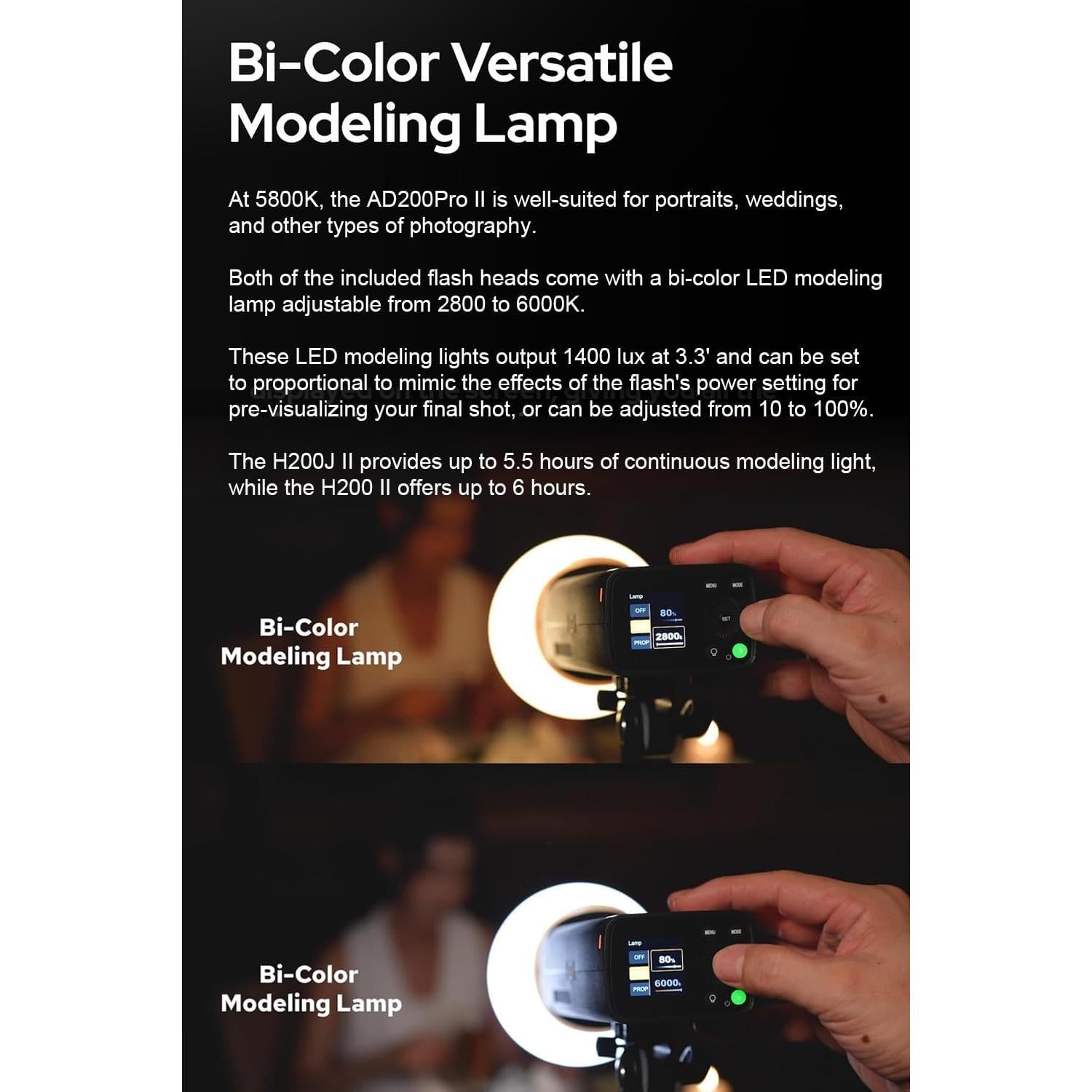 Flash de Estudio Portátil Godox AD200 Pro II 200Ws TTL HSS