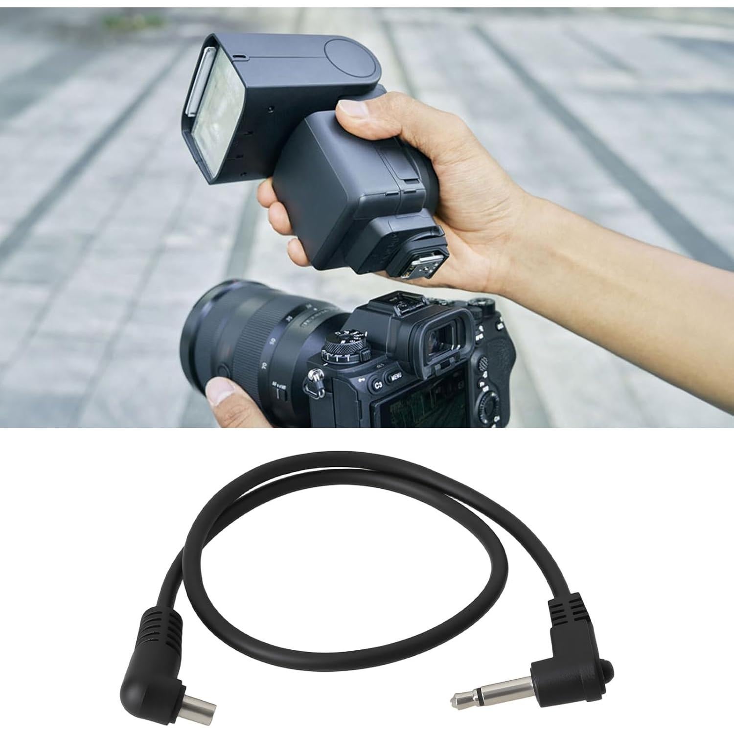 2 Cables de Sincronización PC 3.5mm para Fotografía Estudio