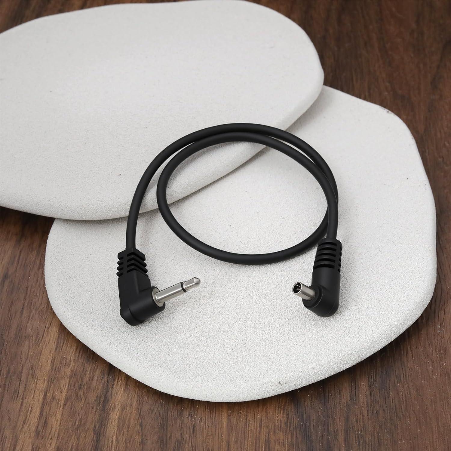 2 Cables de Sincronización PC 3.5mm para Fotografía Estudio