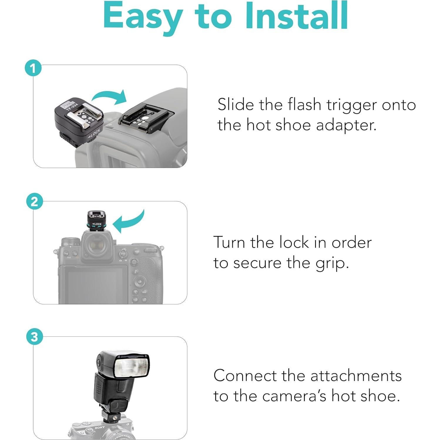 Adaptador de Zapata Fría Foto&Tech para Flash Nikon y Sony