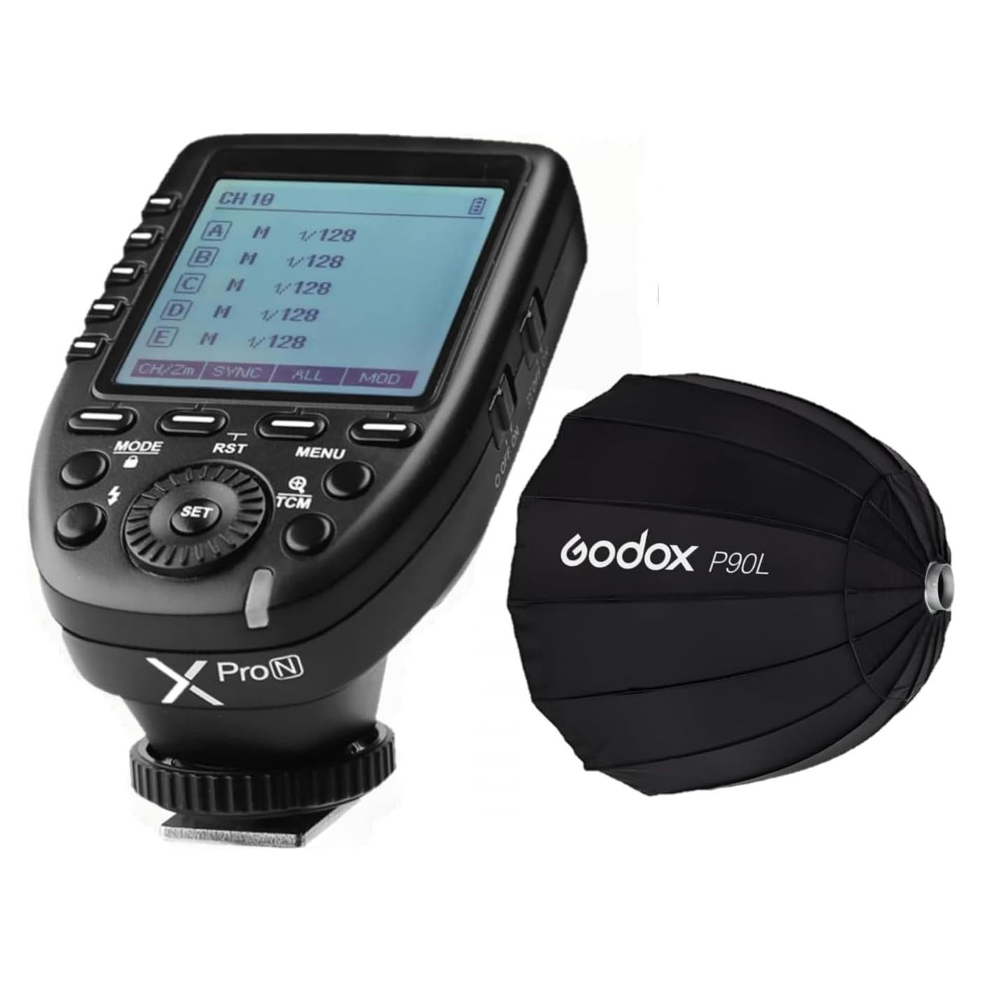 Disparador Inalámbrico TTL Godox XPro-N para Nikon + Softbox P90L 90cm