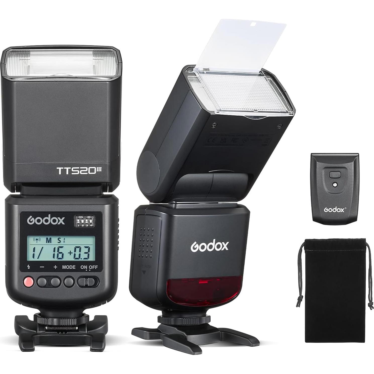Flash Speedlite Godox TT520 III GN33 Inalámbrico para Cámaras