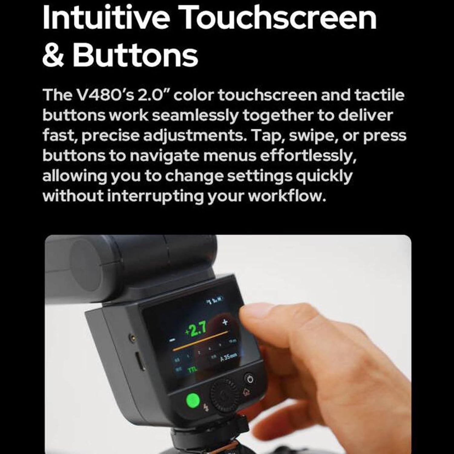 Flash Godox V480C para Cámara Canon TTL HSS 1/8000s