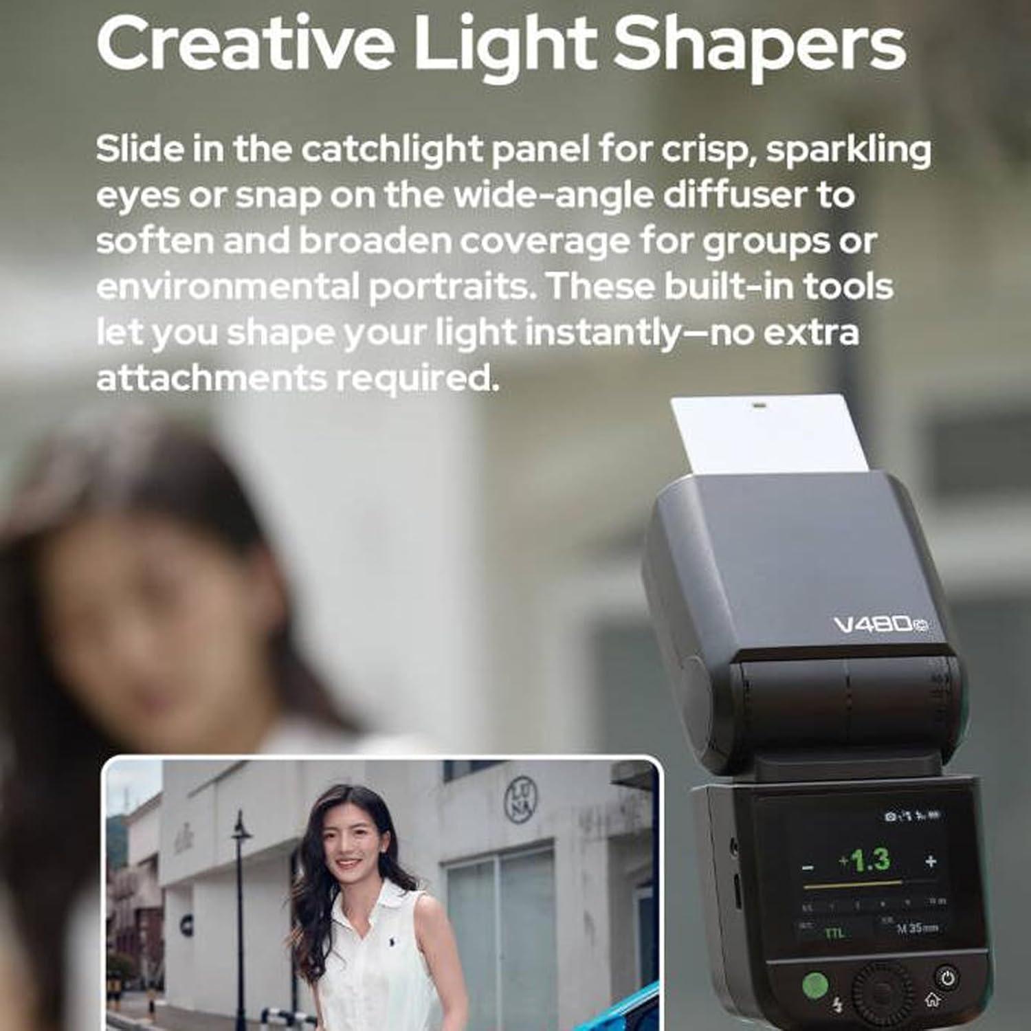 Flash Godox V480C para Cámara Canon TTL HSS 1/8000s