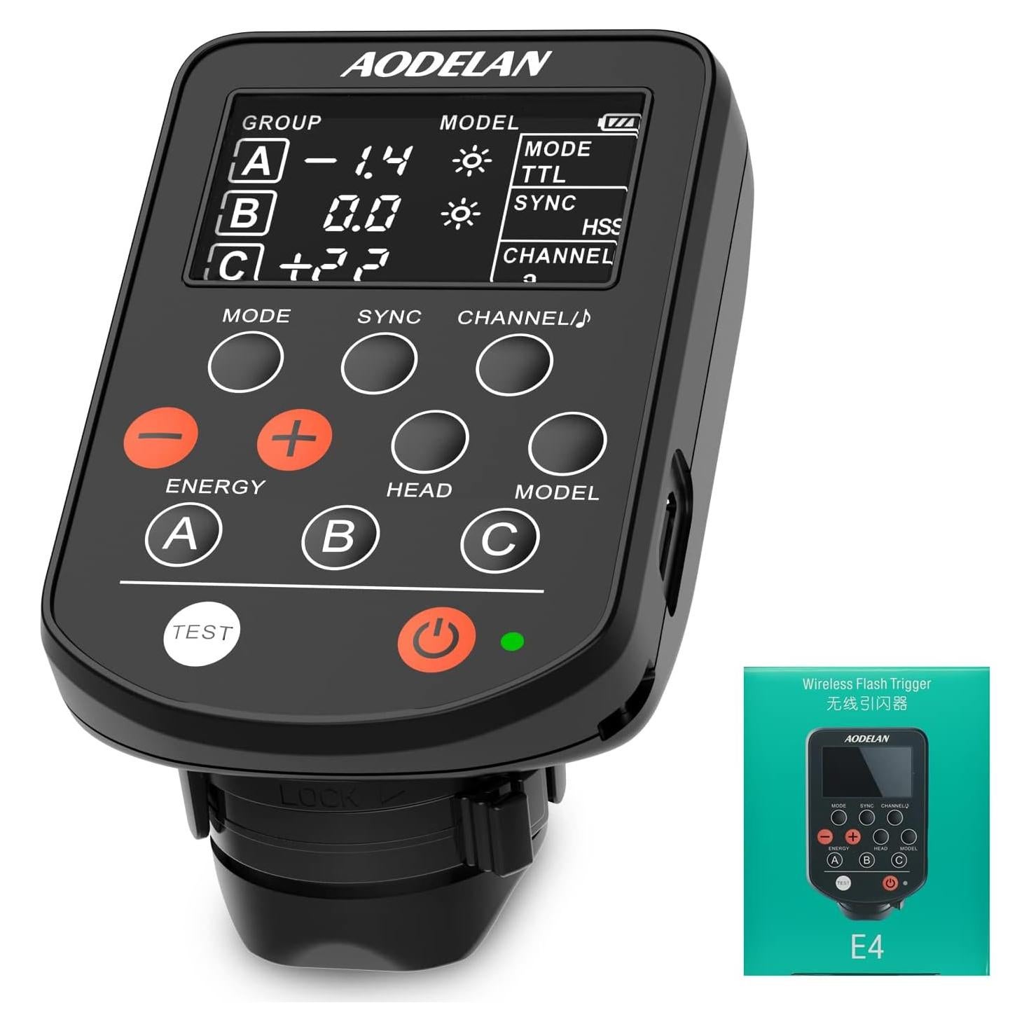 Disparador de Flash AODELAN E4 TTL para Cámaras Canon