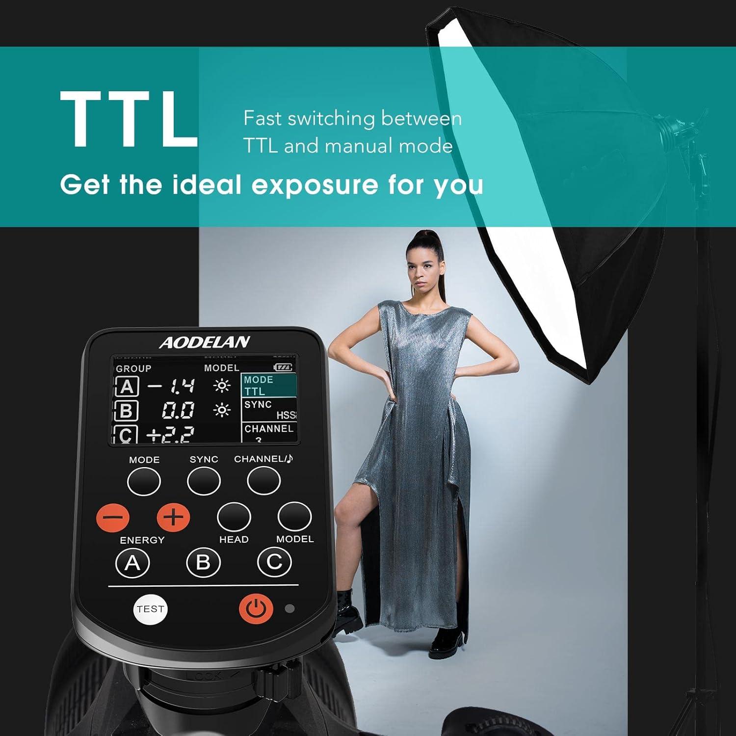 Disparador de Flash AODELAN E4 TTL para Cámaras Canon