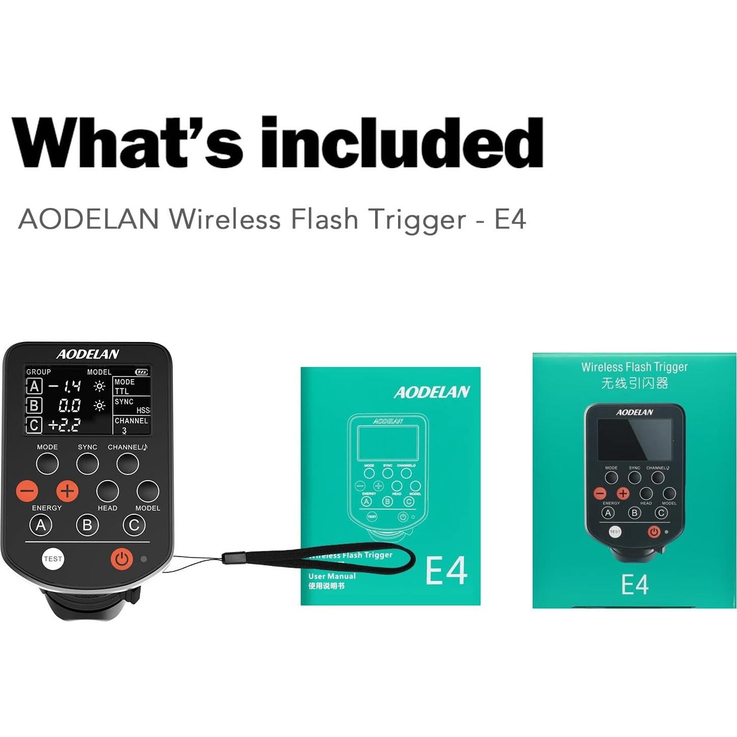 Disparador de Flash AODELAN E4 TTL para Cámaras Canon