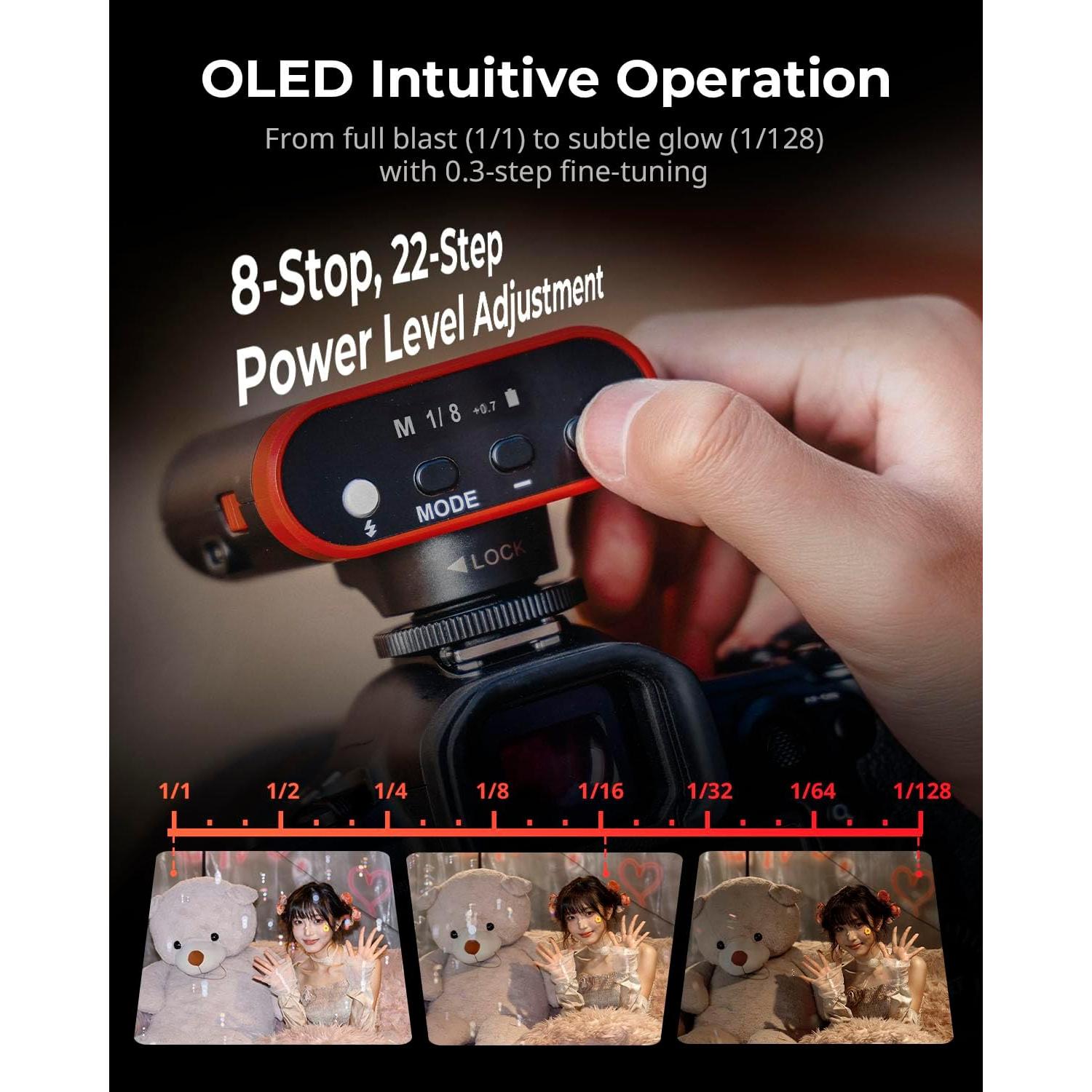 Flash Mini RS20 SmallRig para Canon y Sony, 2000mAh, 500 Flashes