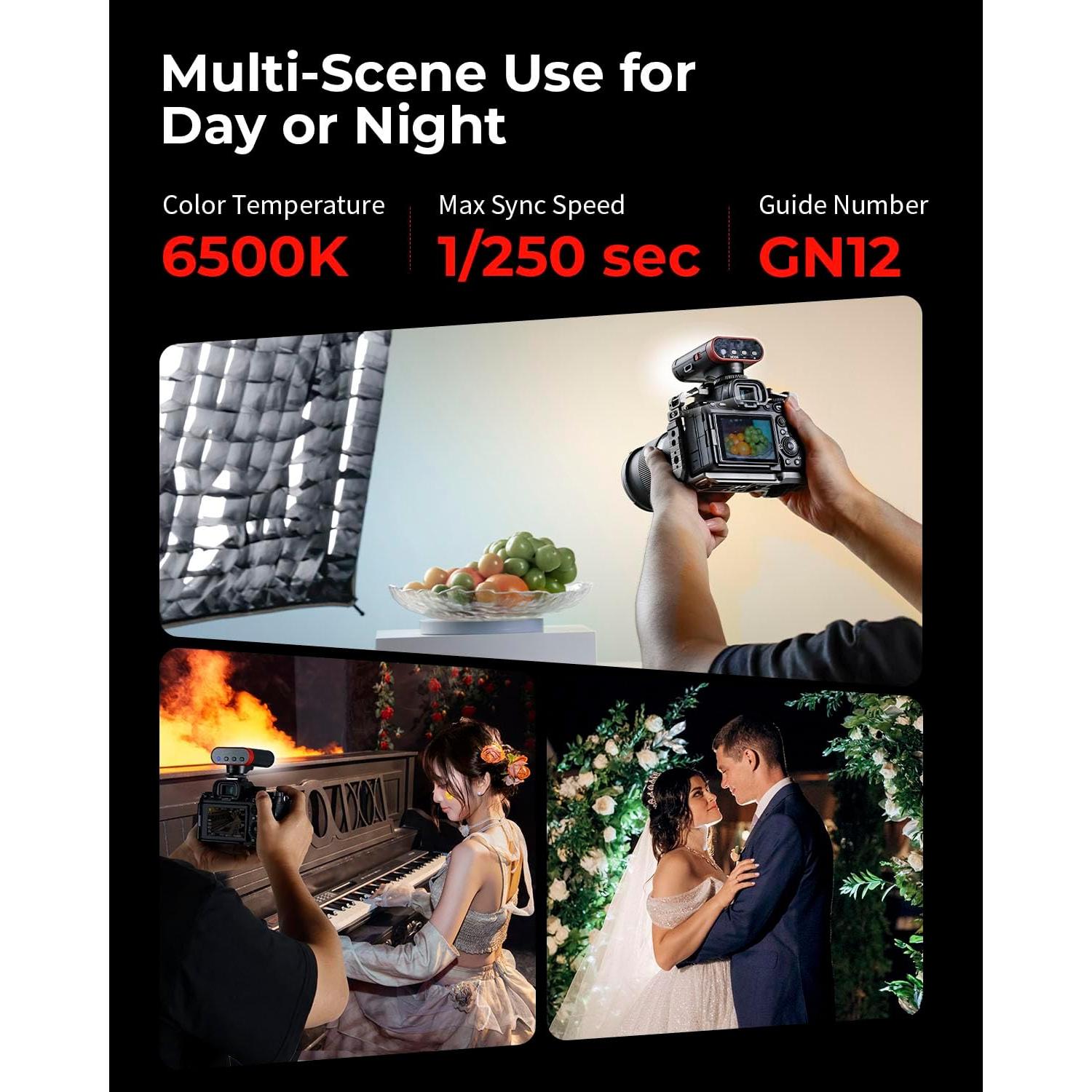 Flash Mini RS20 SmallRig para Canon y Sony, 2000mAh, 500 Flashes