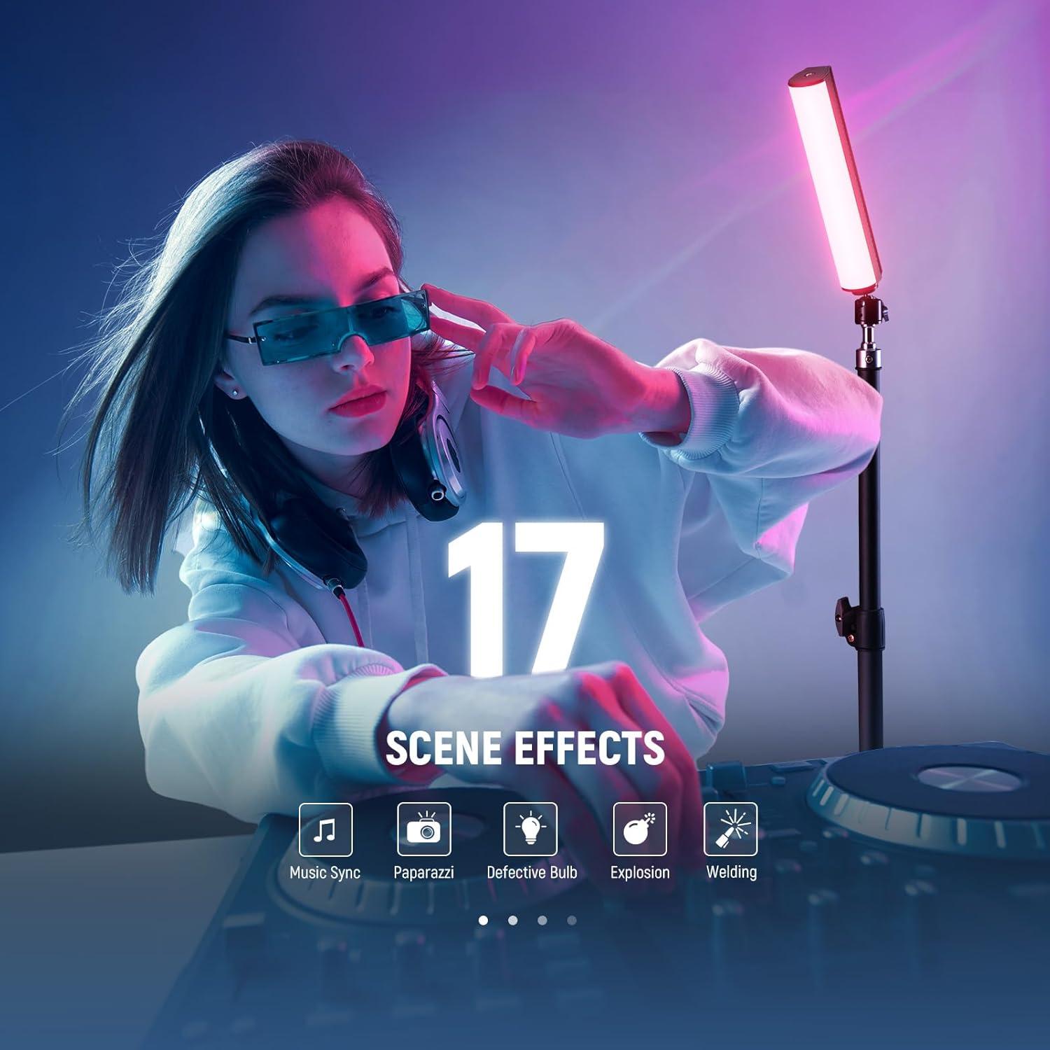 Varita de Luz RGB NEEWER TL21C con Trípode de Escritorio