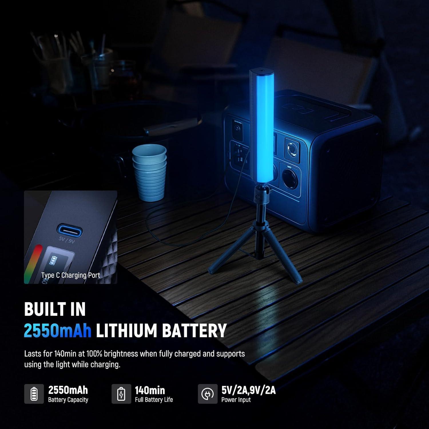 Varita de Luz RGB NEEWER TL21C con Trípode de Escritorio