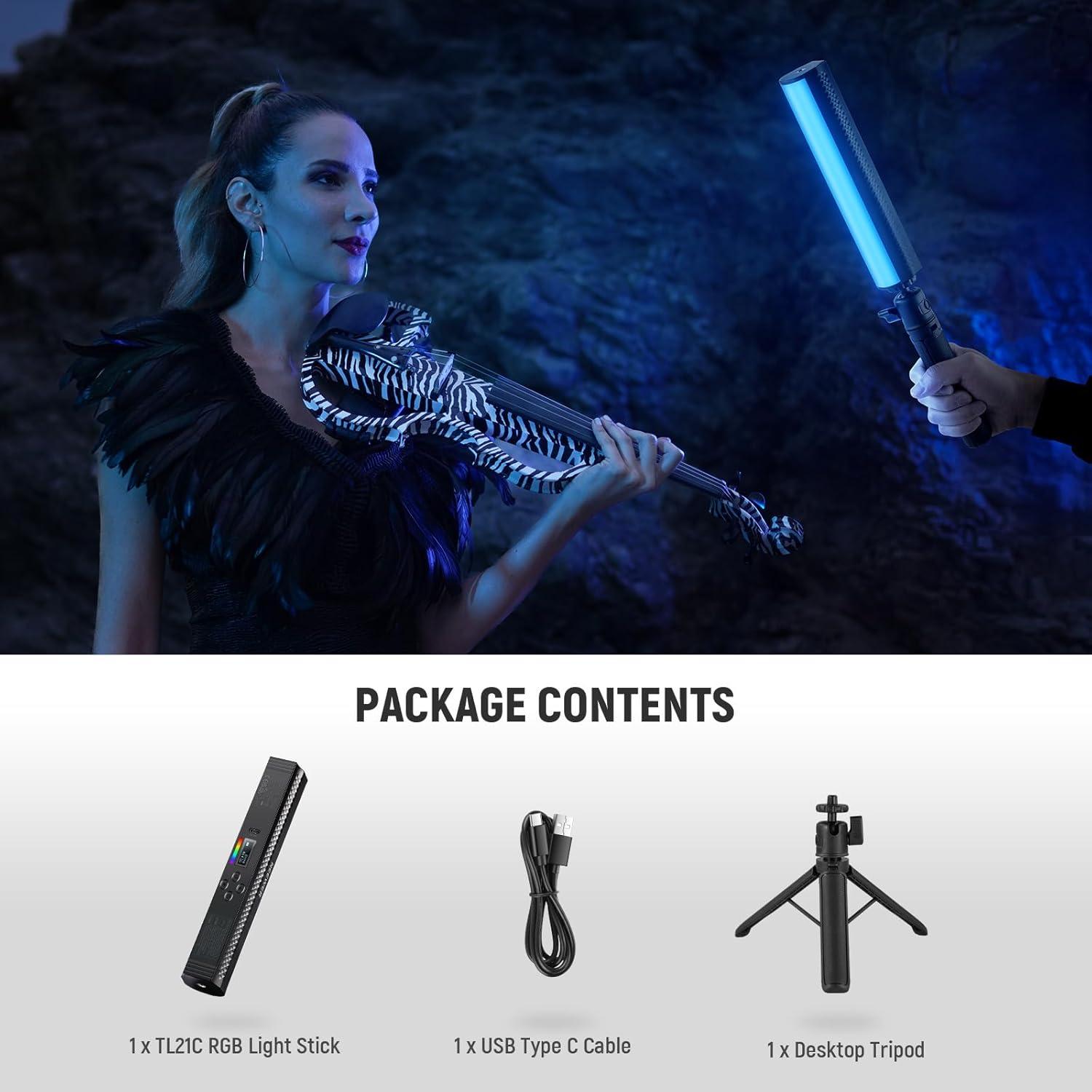 Varita de Luz RGB NEEWER TL21C con Trípode de Escritorio