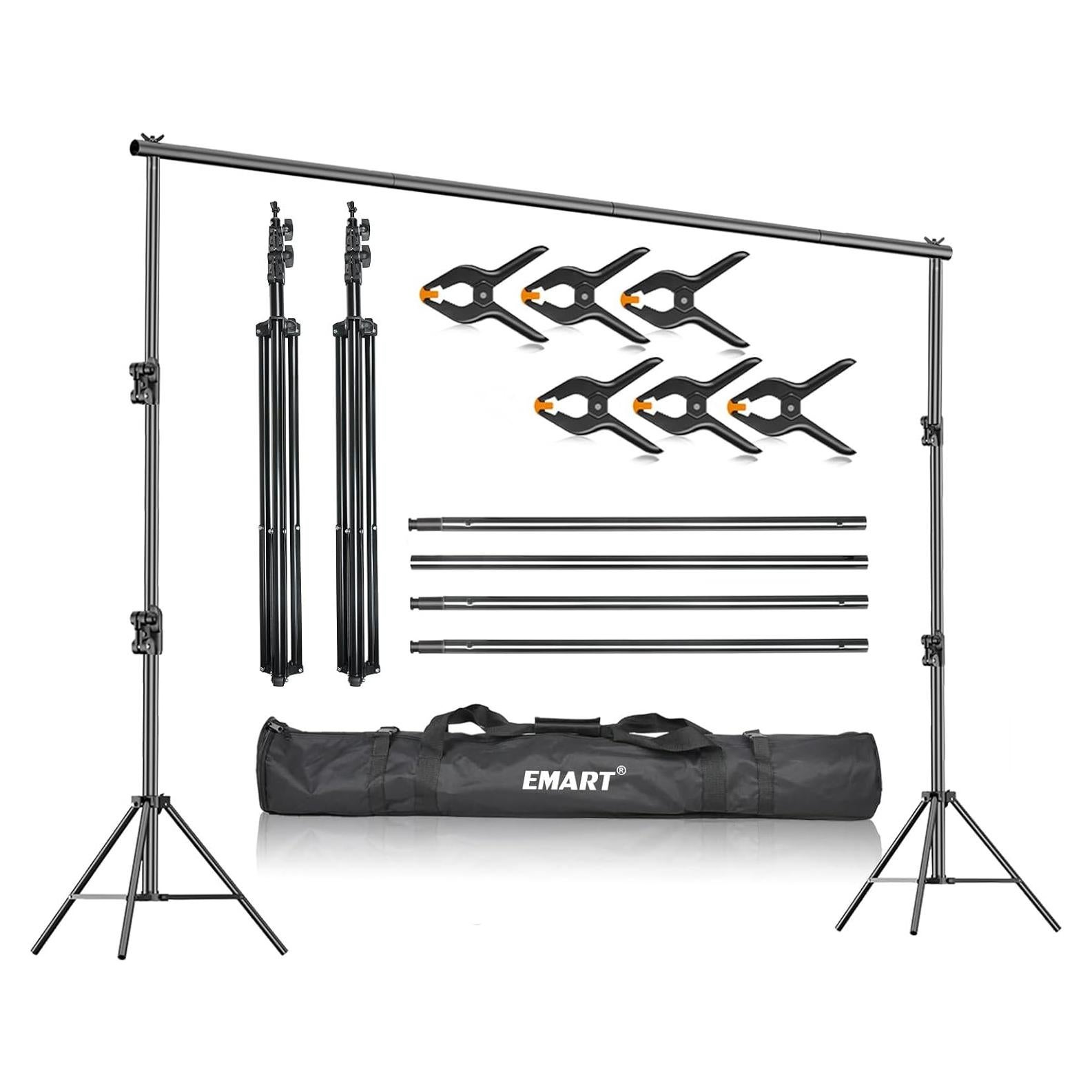 Soporte de Fondo Ajustable EMART 2.74m x 3.05m para Fotografía