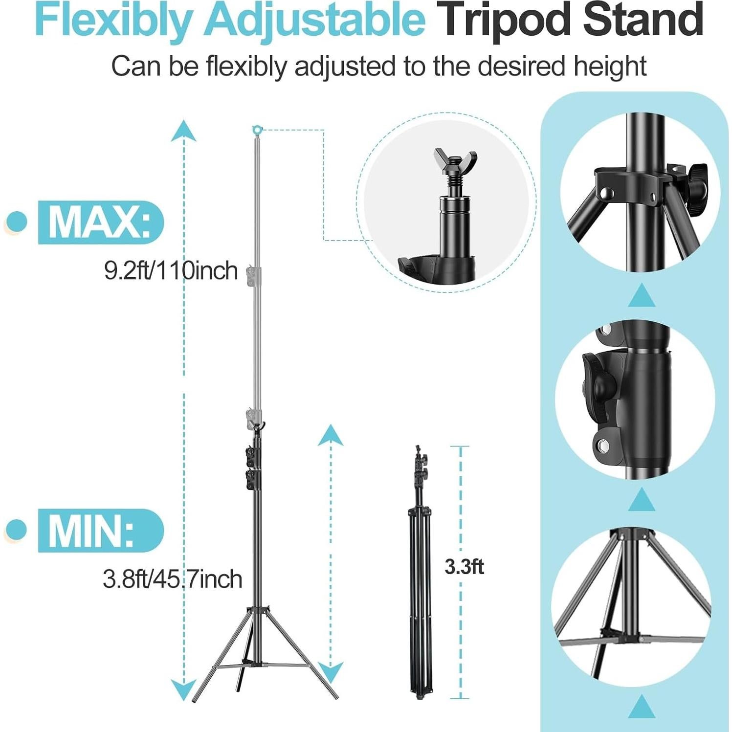 Soporte de Fondo Ajustable EMART 2.74m x 3.05m para Fotografía