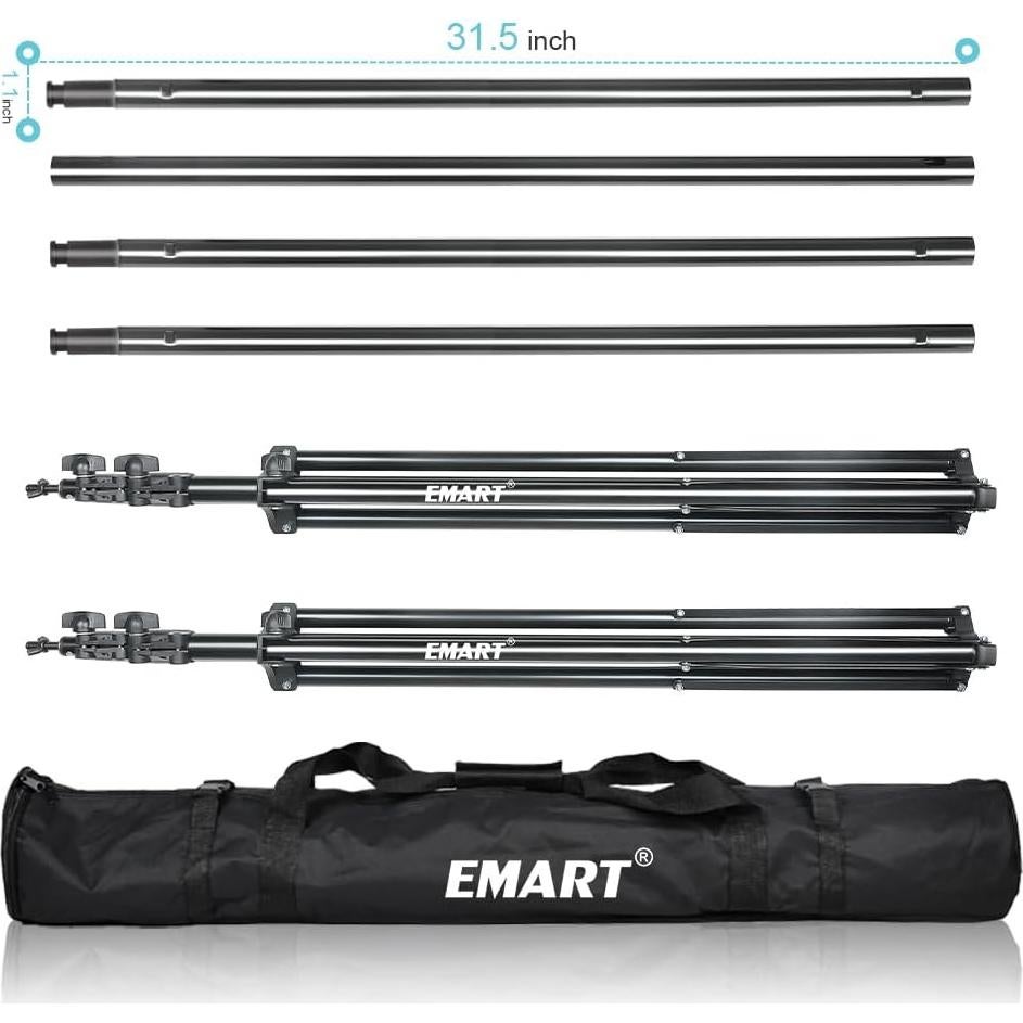 Soporte de Fondo Ajustable EMART 2.74m x 3.05m para Fotografía