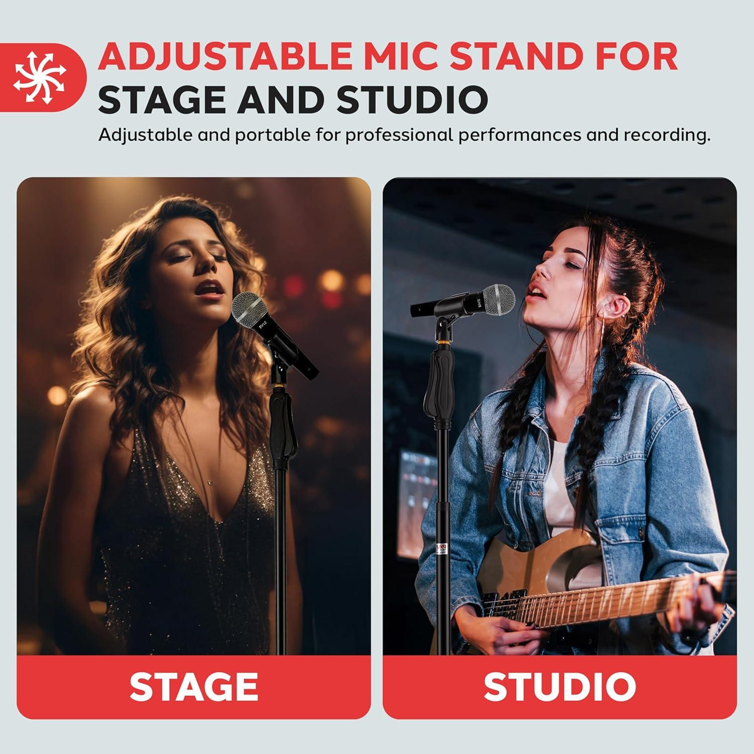 Soporte de Micrófono Pyle PMKS40 Ajustable 69.85-146.05 cm