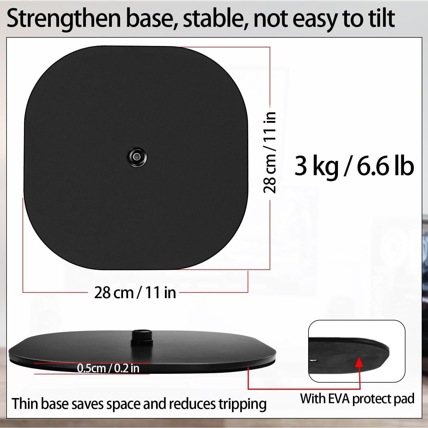 Soporte de Micrófono Flexible Ajustable 91-168 cm Negro